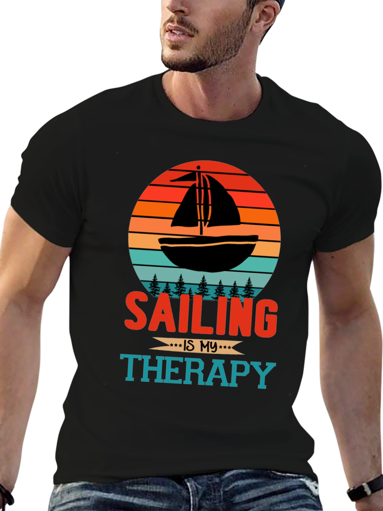 Sailing Therapy T-Shirt - Nautical Design