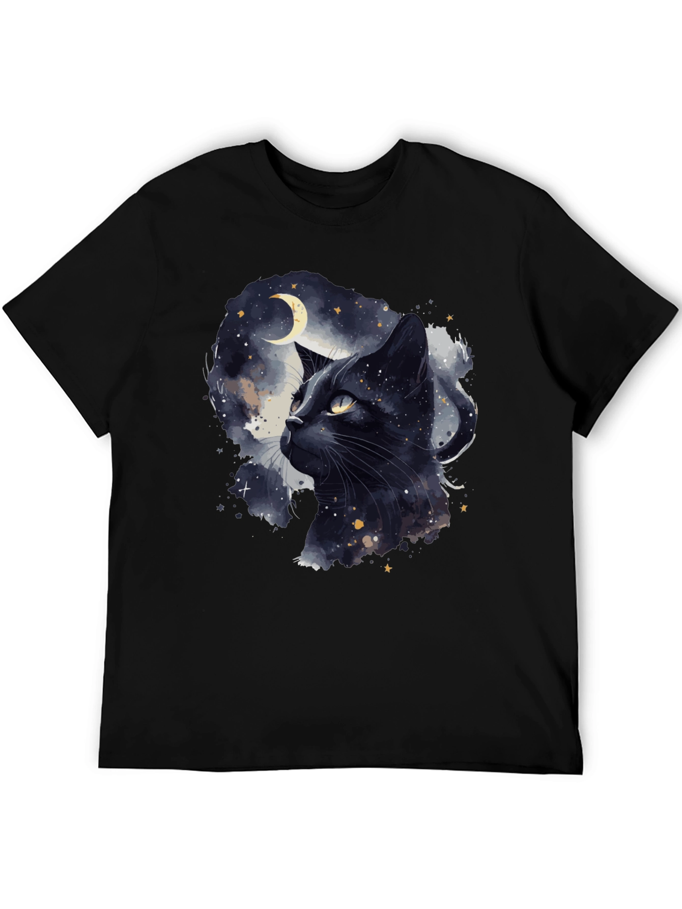 Black Cat Moon Graphic T-Shirt