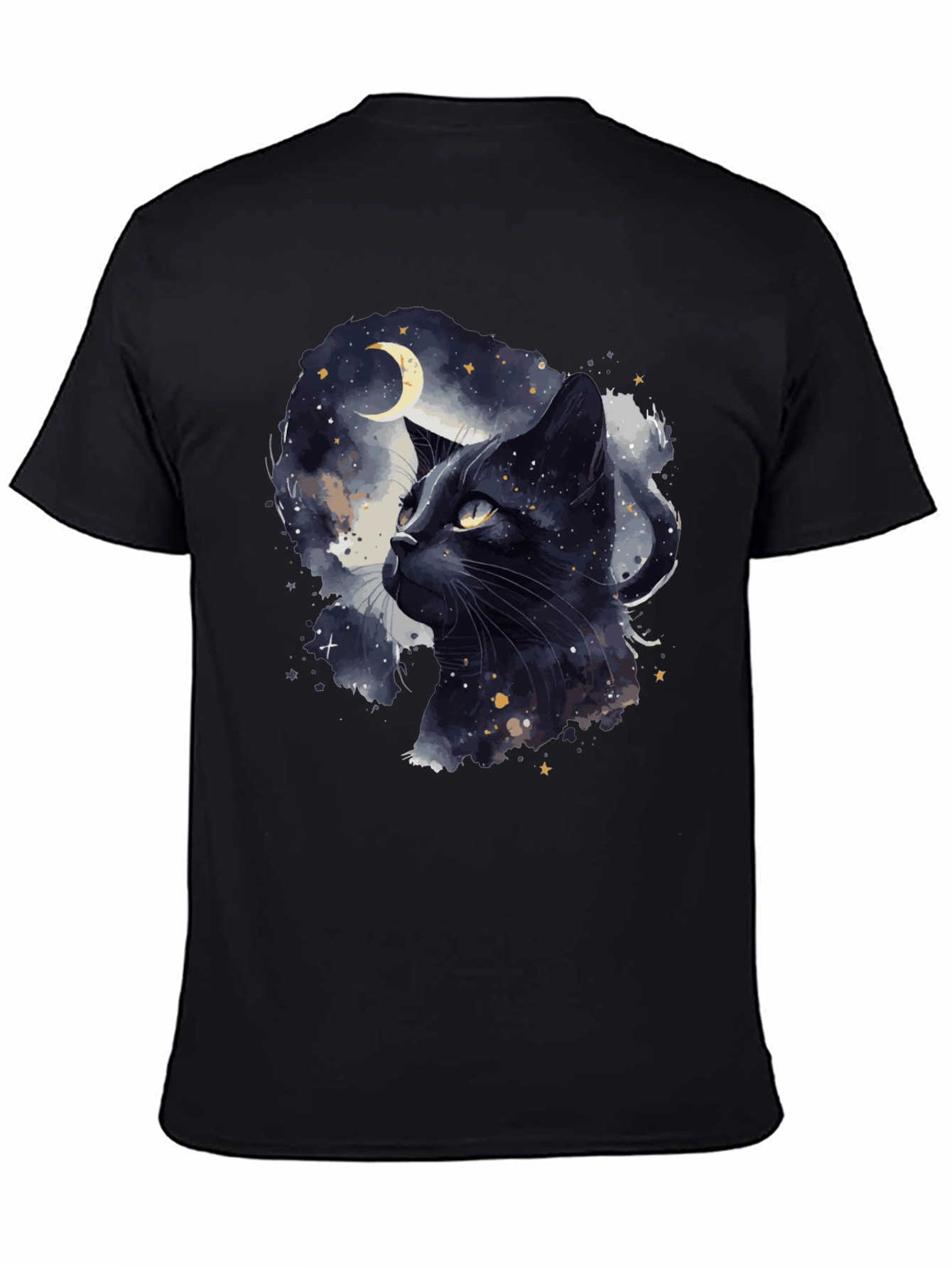 Black Cat Moon Graphic T-Shirt