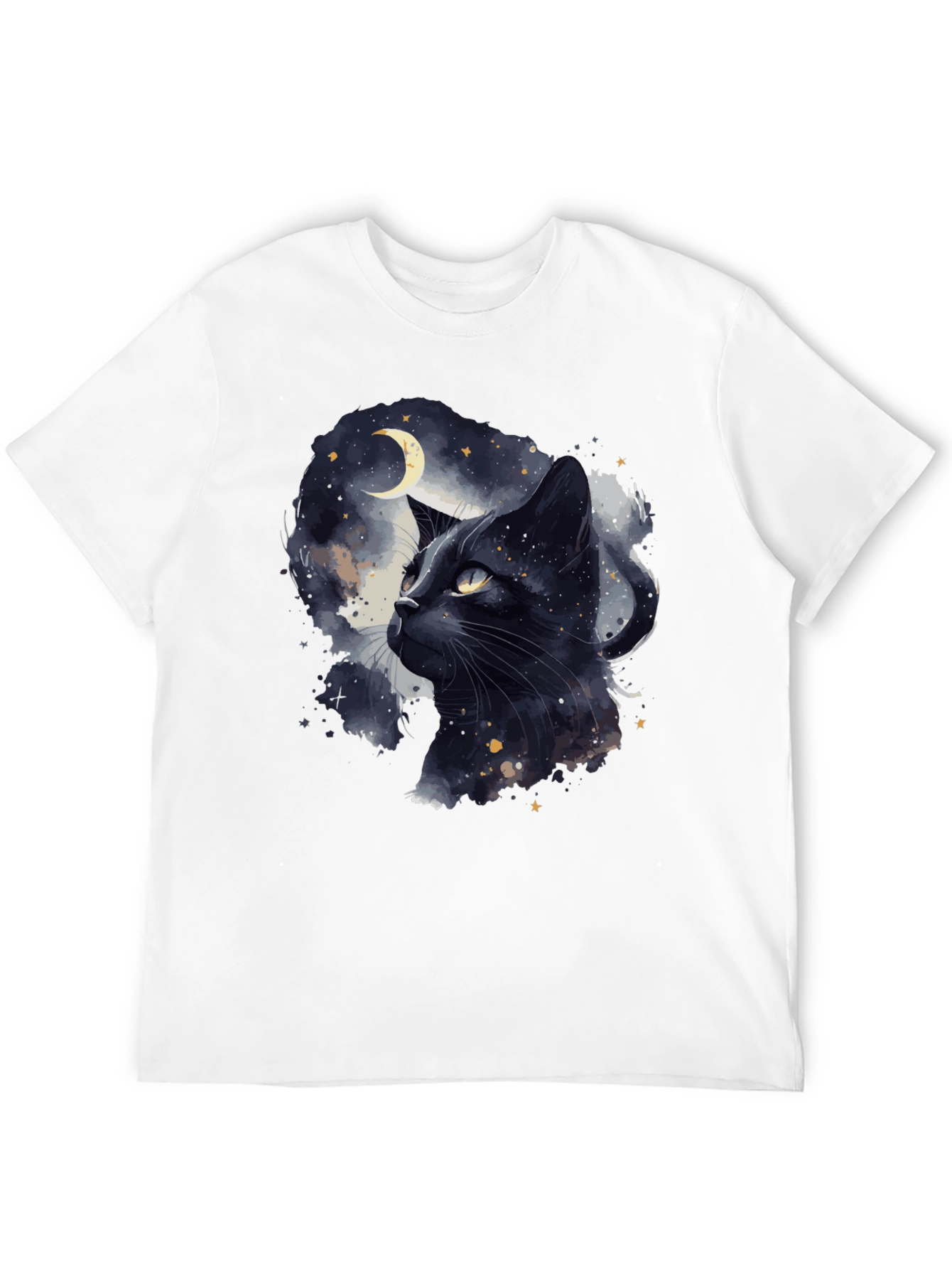 Black Cat Moon Graphic T-Shirt
