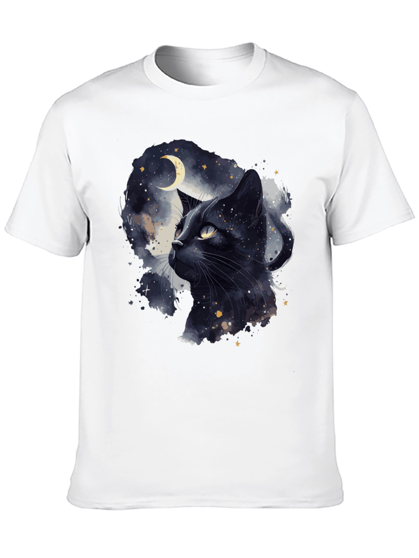 Black Cat Moon Graphic T-Shirt