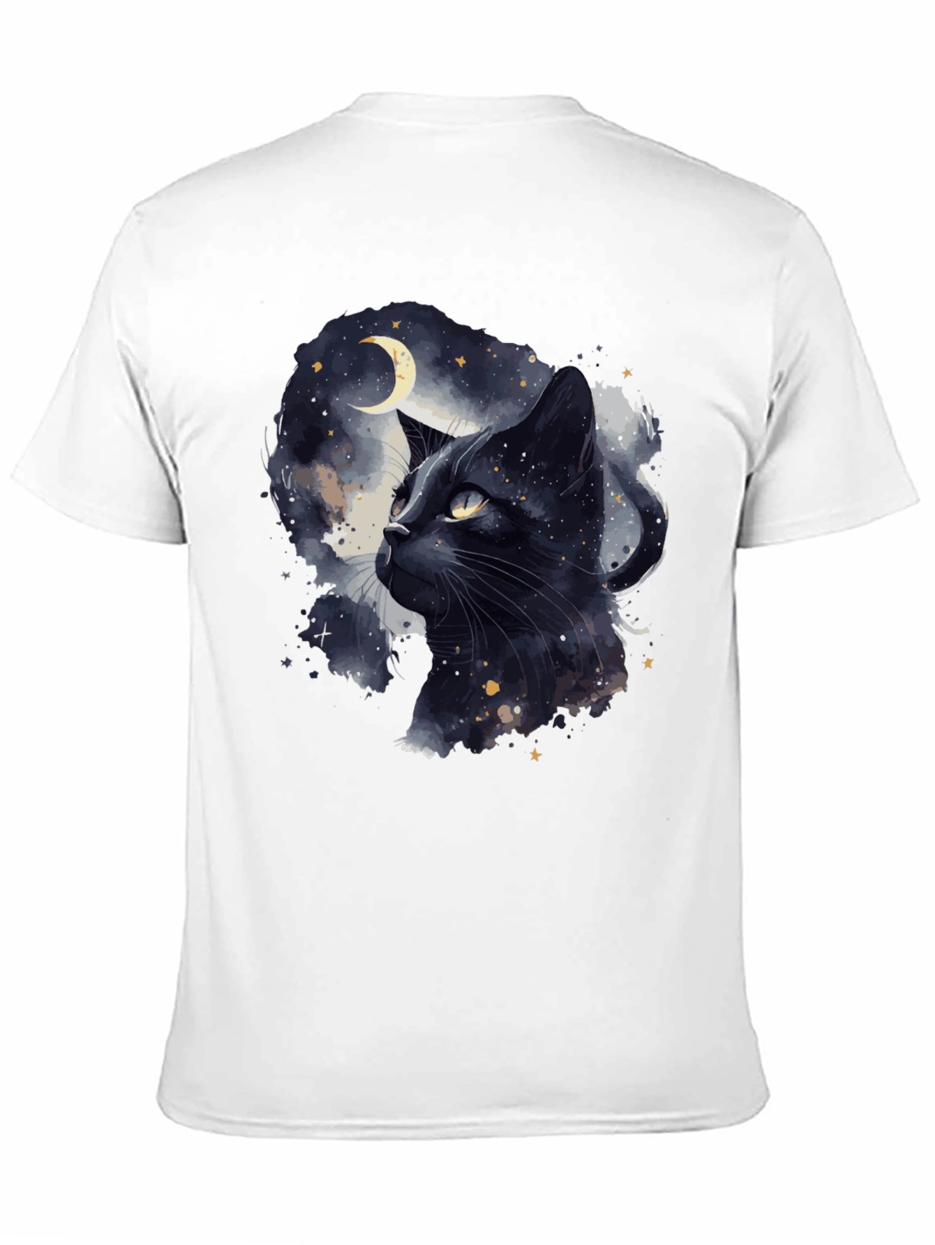 Black Cat Moon Graphic T-Shirt