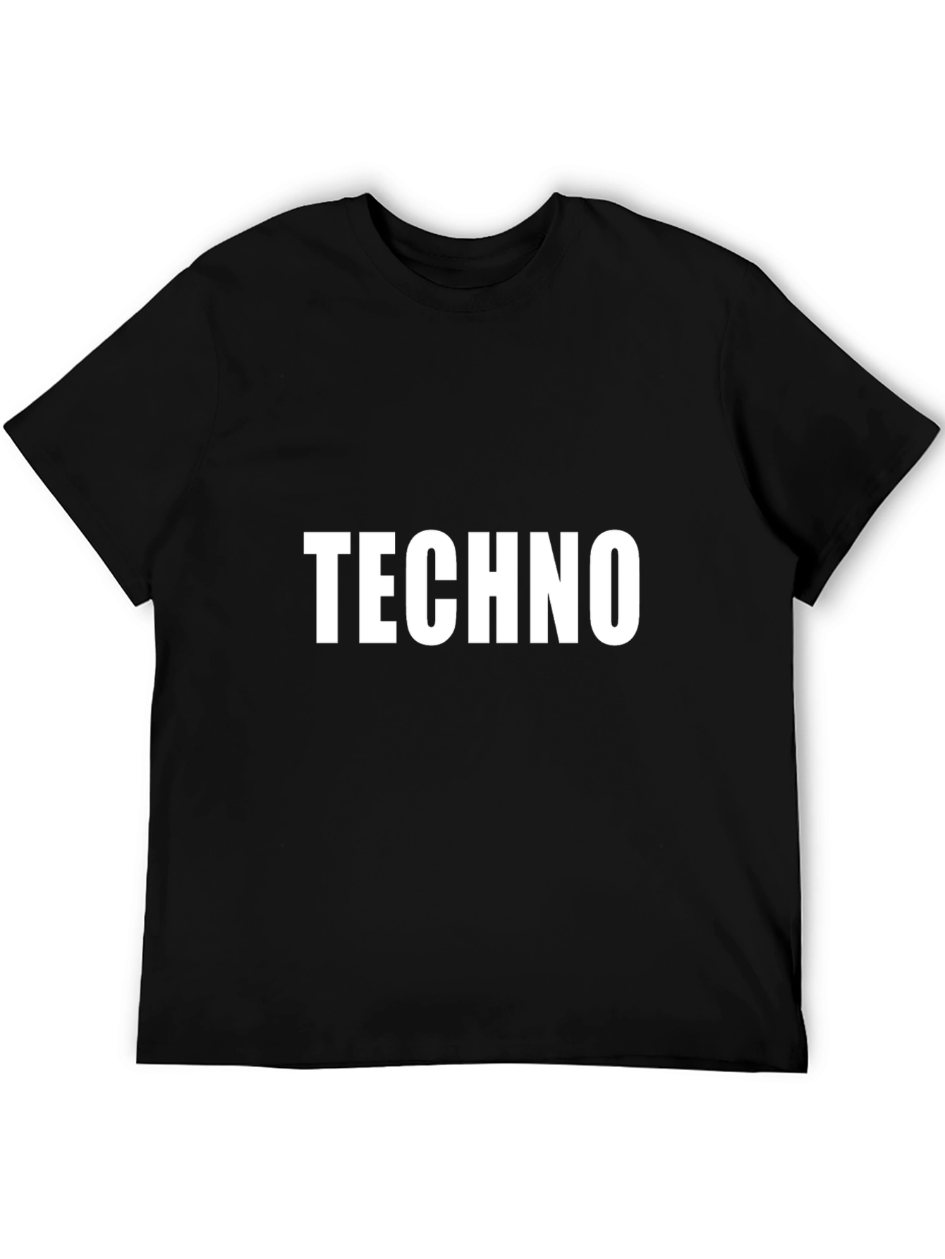 Techno Graphic Tee - Black Cotton T-Shirt