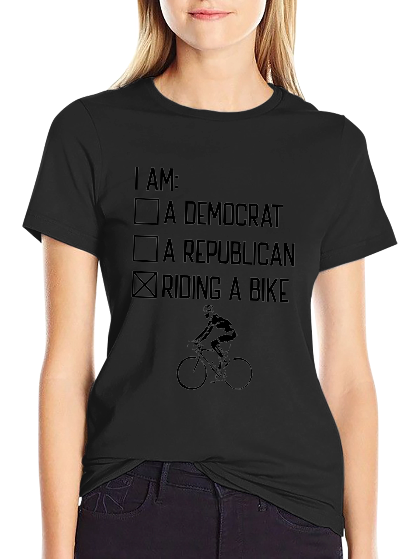 Riding a Bike Novelty T-Shirt