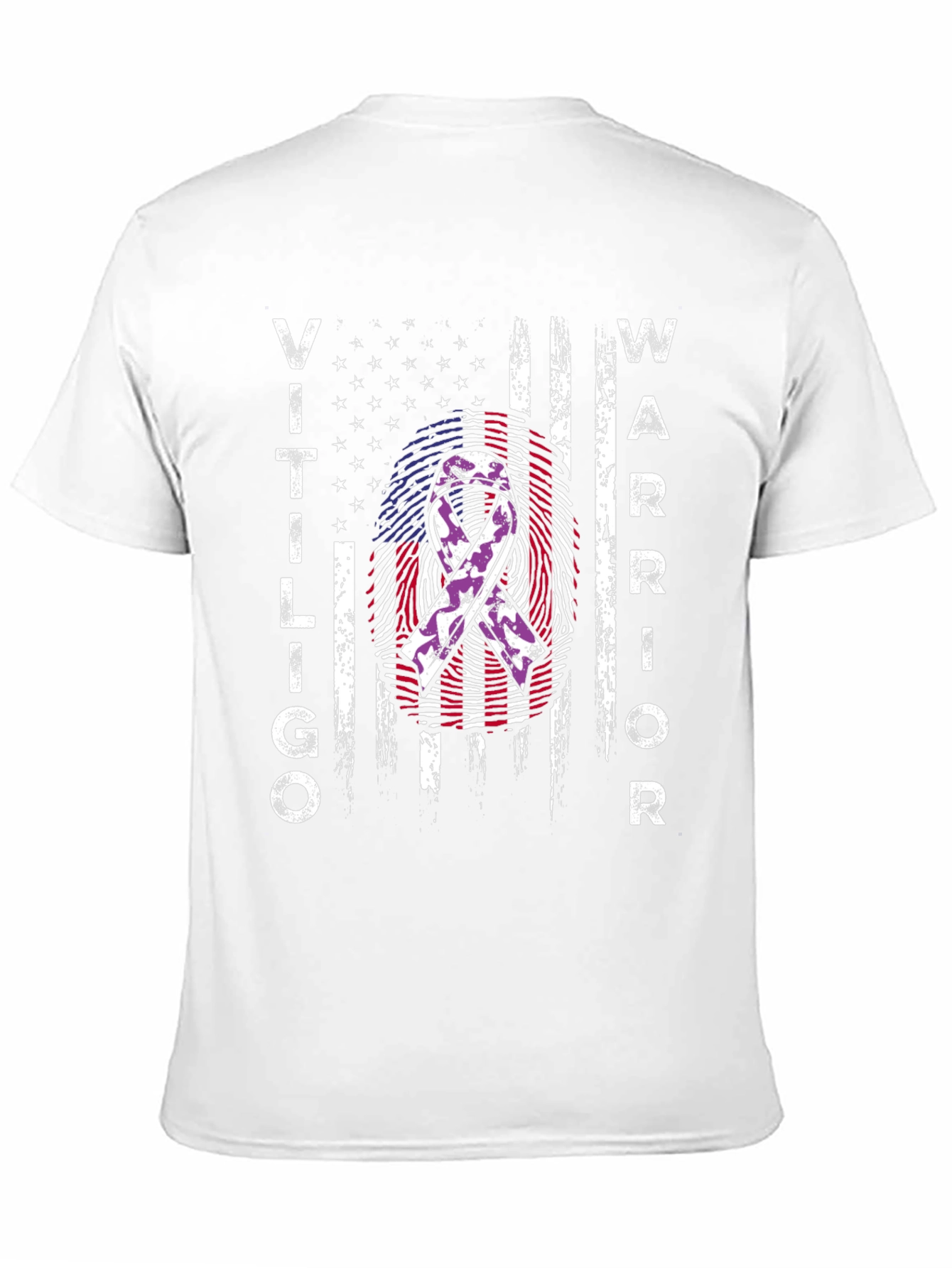 Vitiligo Warrior T-Shirt US Flag