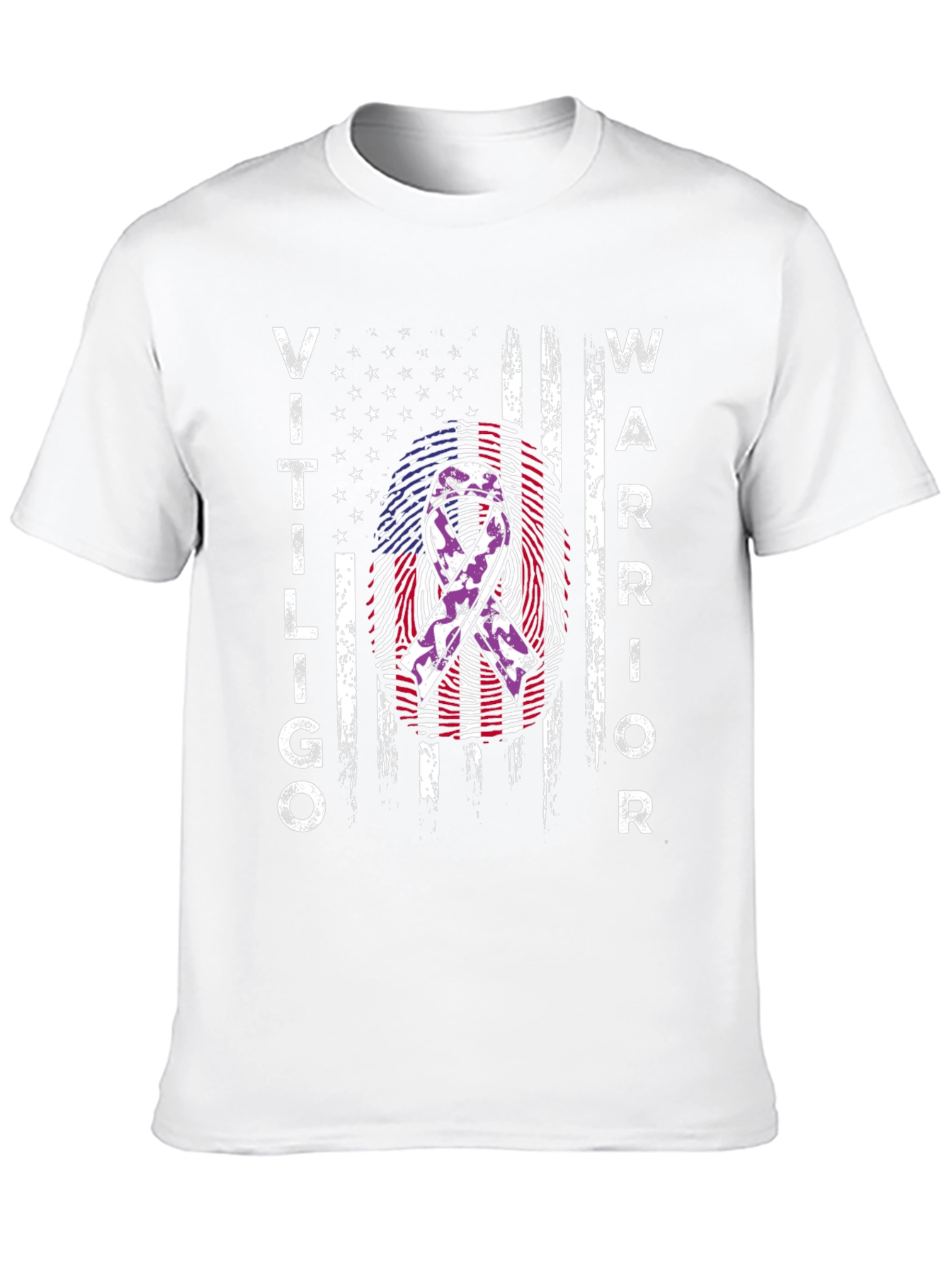 Vitiligo Warrior T-Shirt US Flag