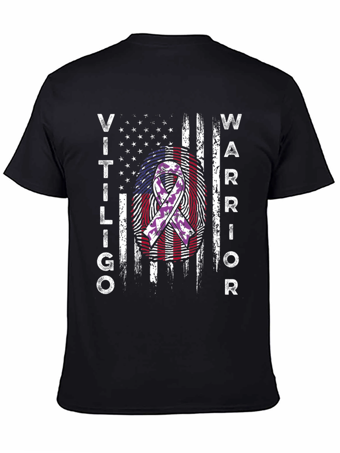 Vitiligo Warrior T-Shirt US Flag