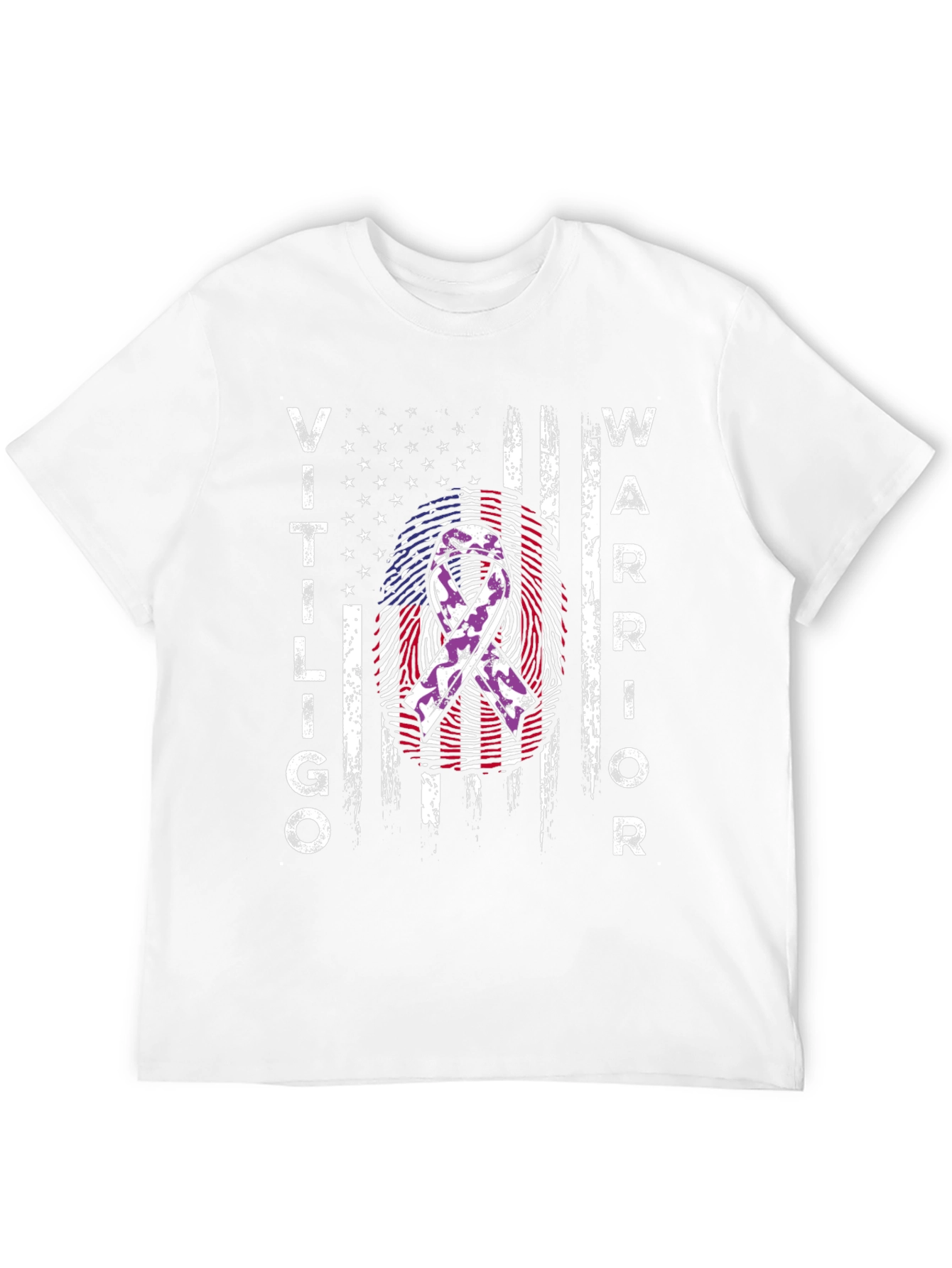 Vitiligo Warrior T-Shirt US Flag