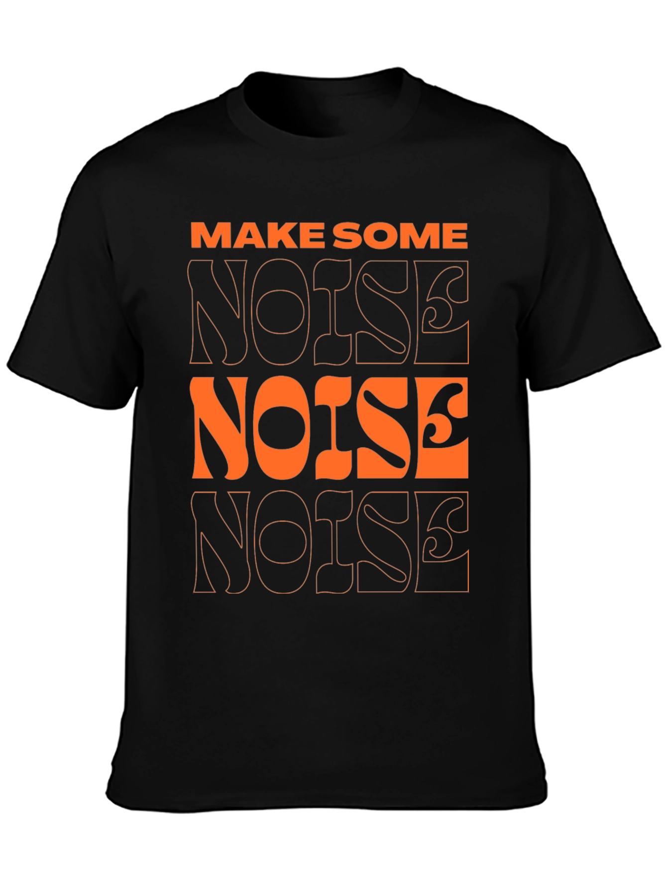 Make Some Noise Black Graphic Tee