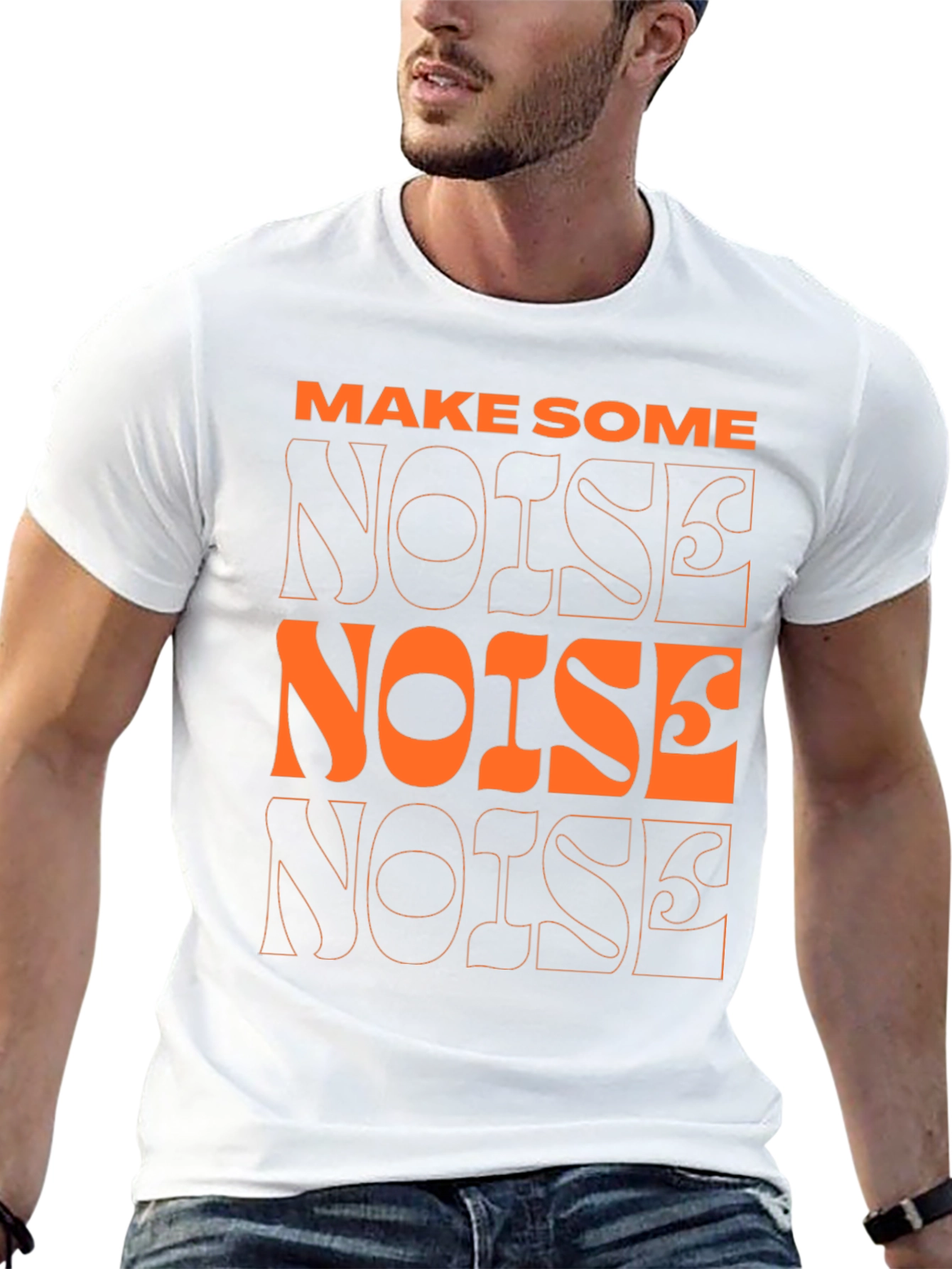 Make Some Noise Black Graphic Tee