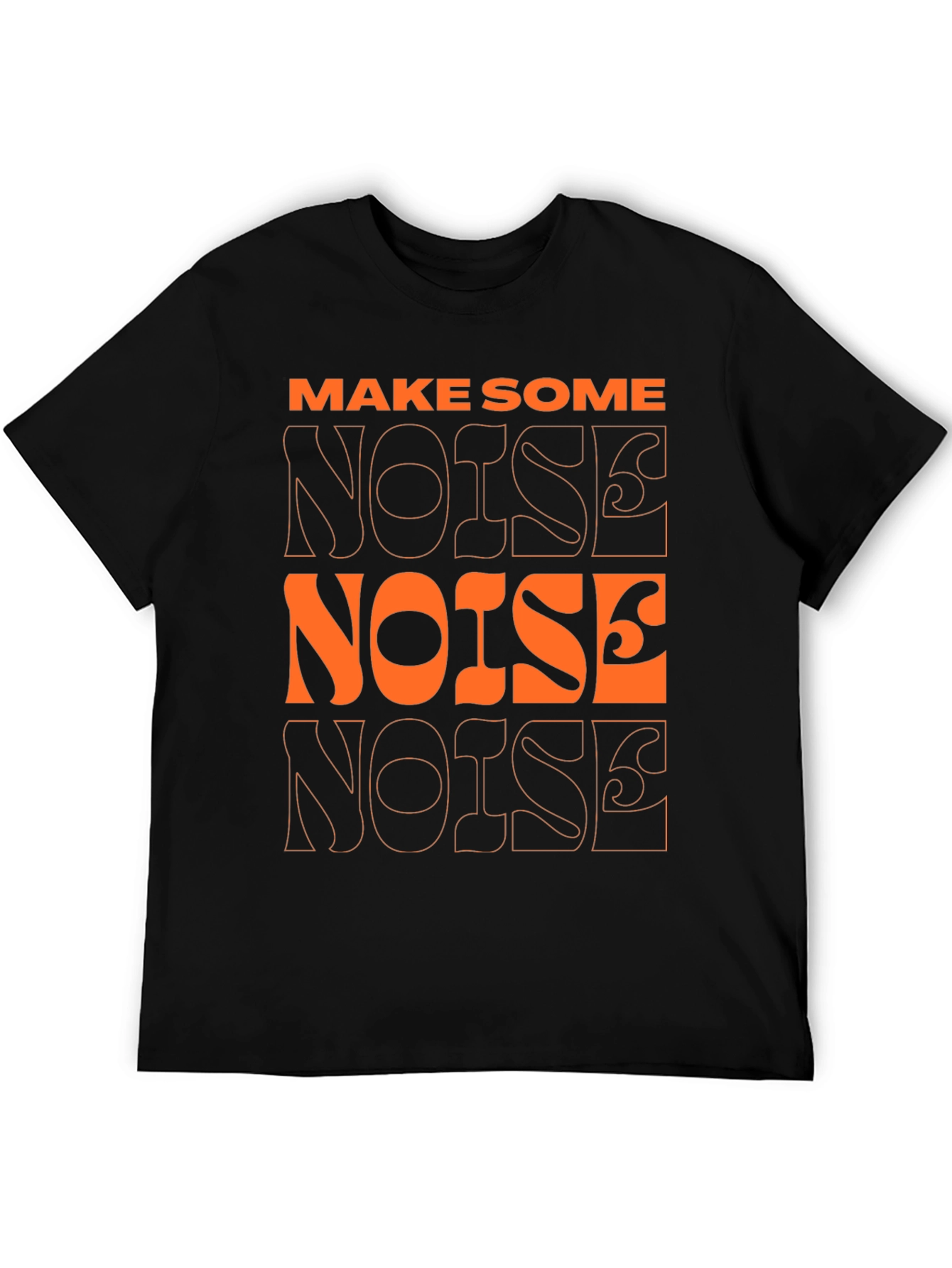 Make Some Noise Black Graphic Tee
