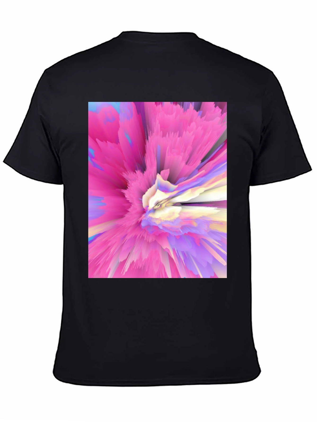 Abstract Pink Burst Graphic Tee
