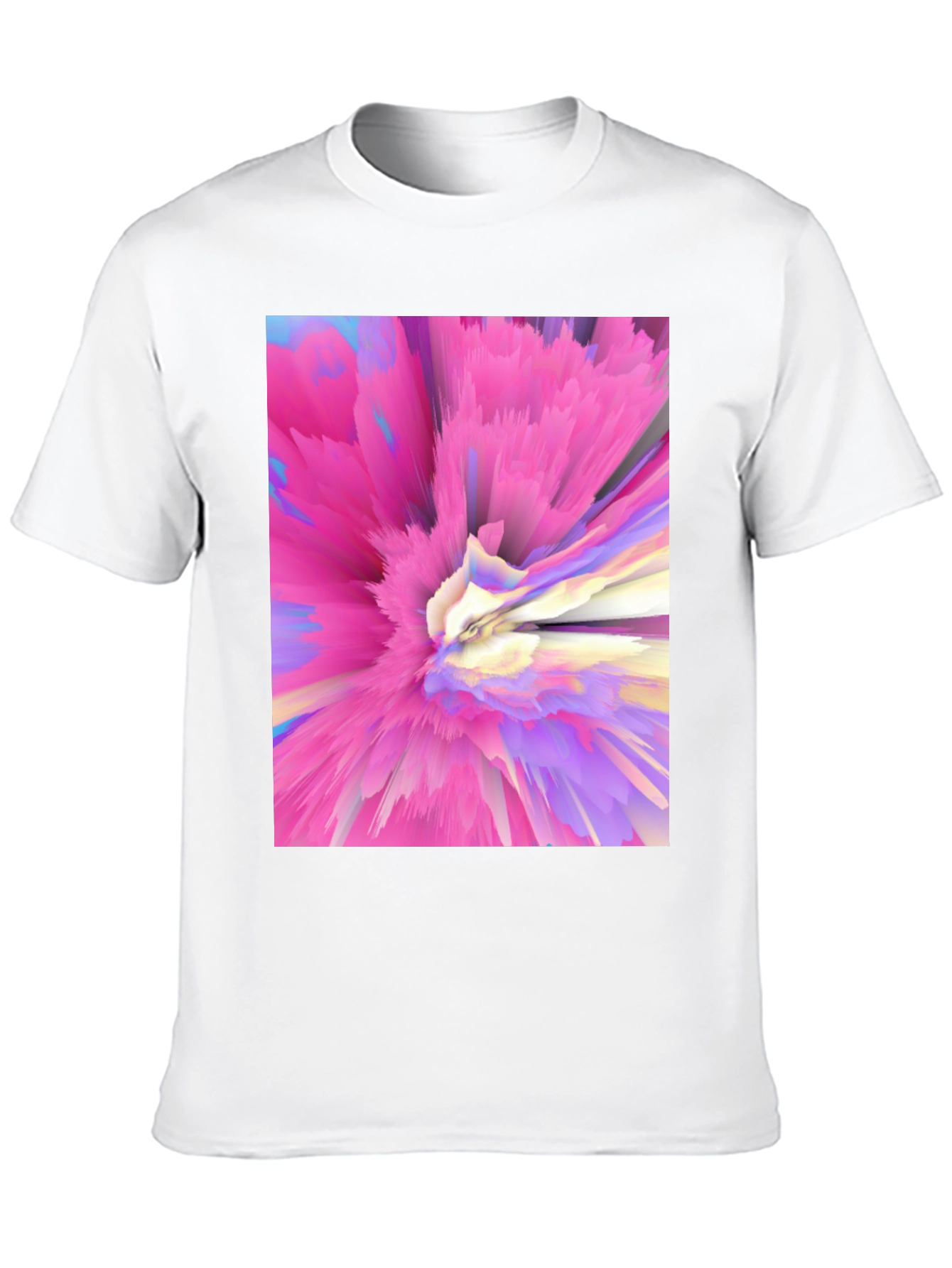 Abstract Pink Burst Graphic Tee