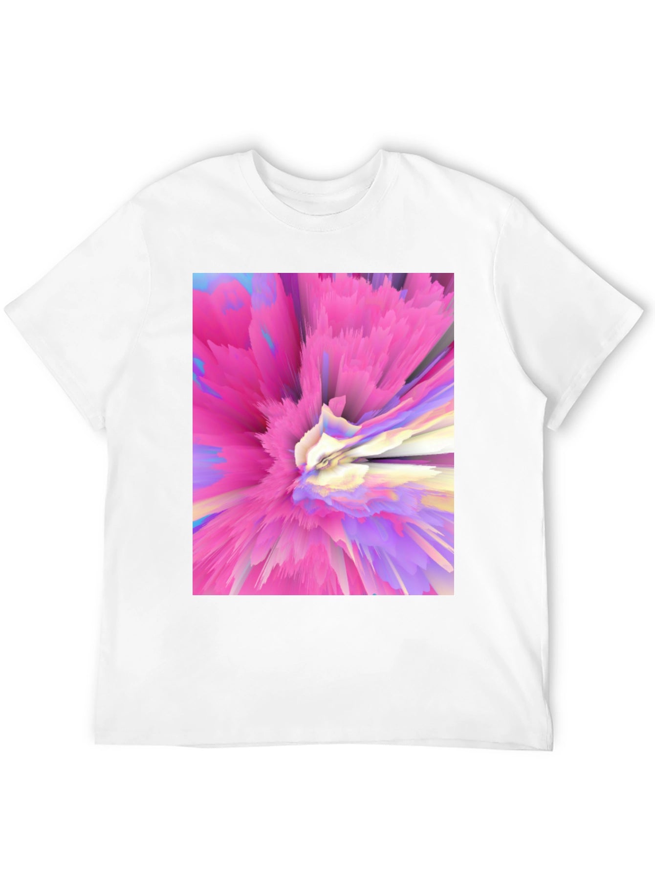 Abstract Pink Burst Graphic Tee