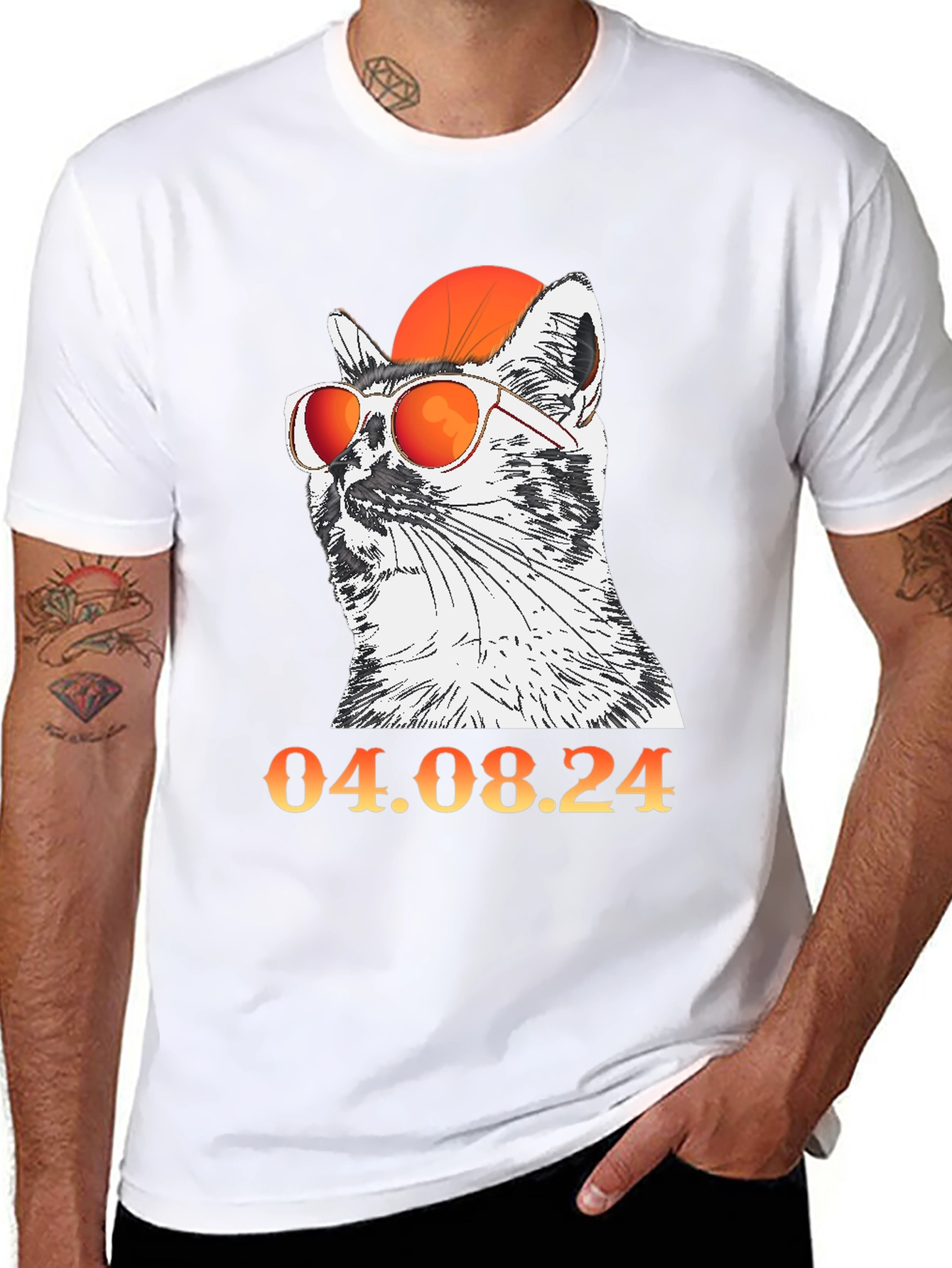 Cool Cat with Glasses T-Shirt