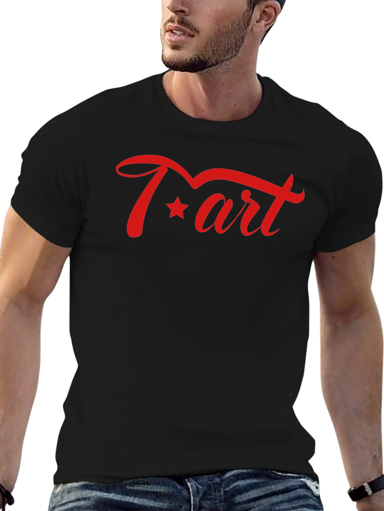 Red T-art Graphic Tee - Soft Cotton Blend
