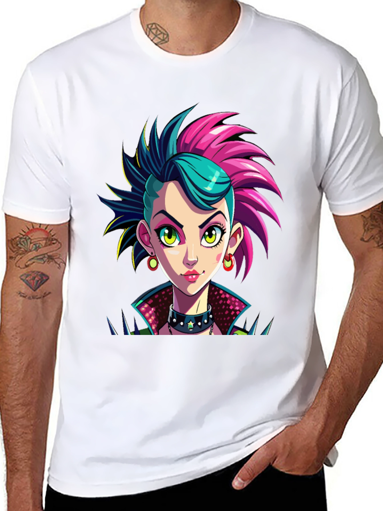 Punk Rock Girl Graphic T-Shirt