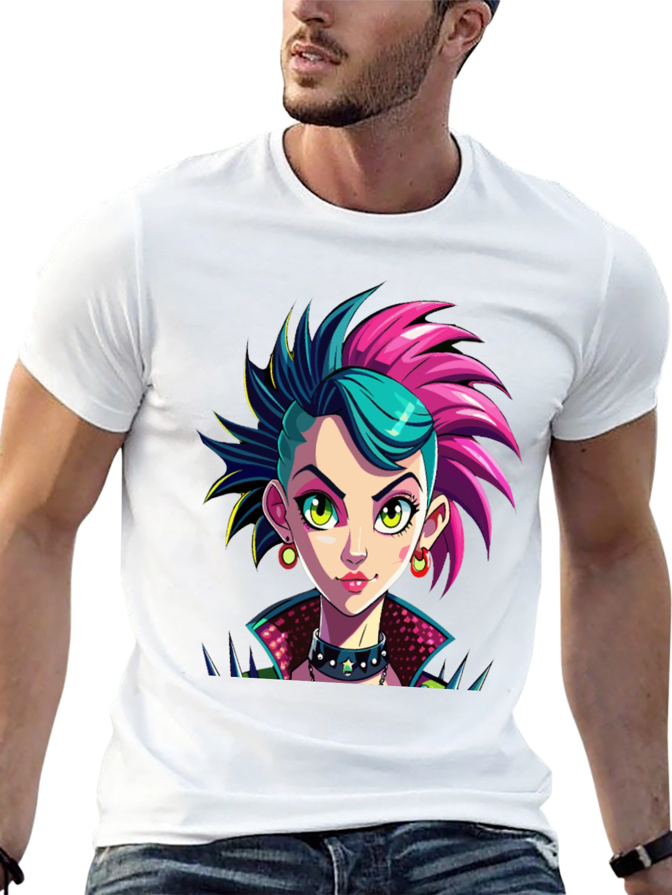 Punk Rock Girl Graphic T-Shirt