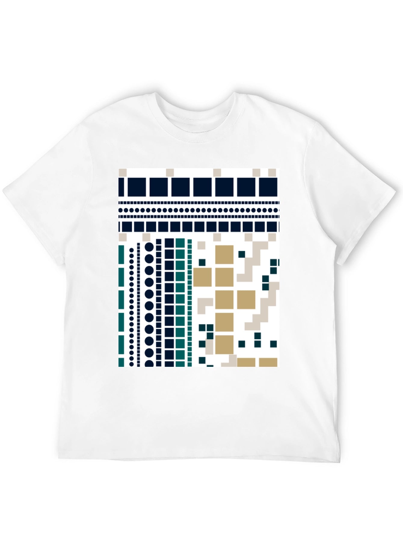 Geometric Pattern Black T-Shirt