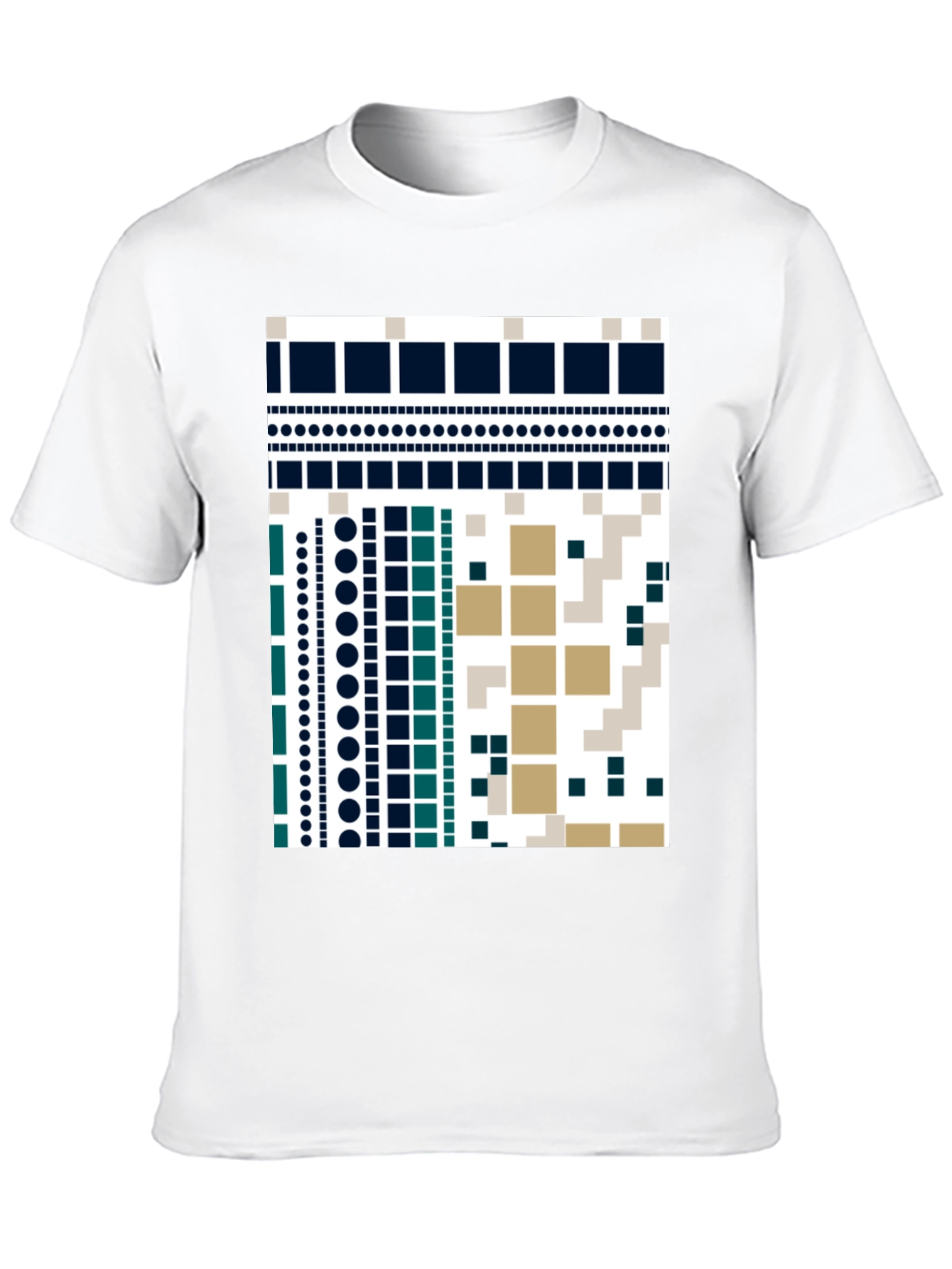 Geometric Pattern Black T-Shirt