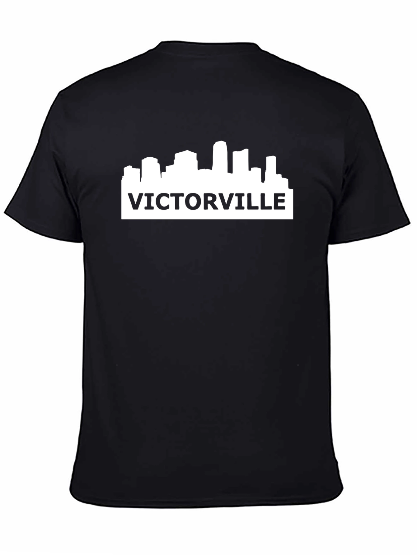 Victorville Cityscape Black T-Shirt