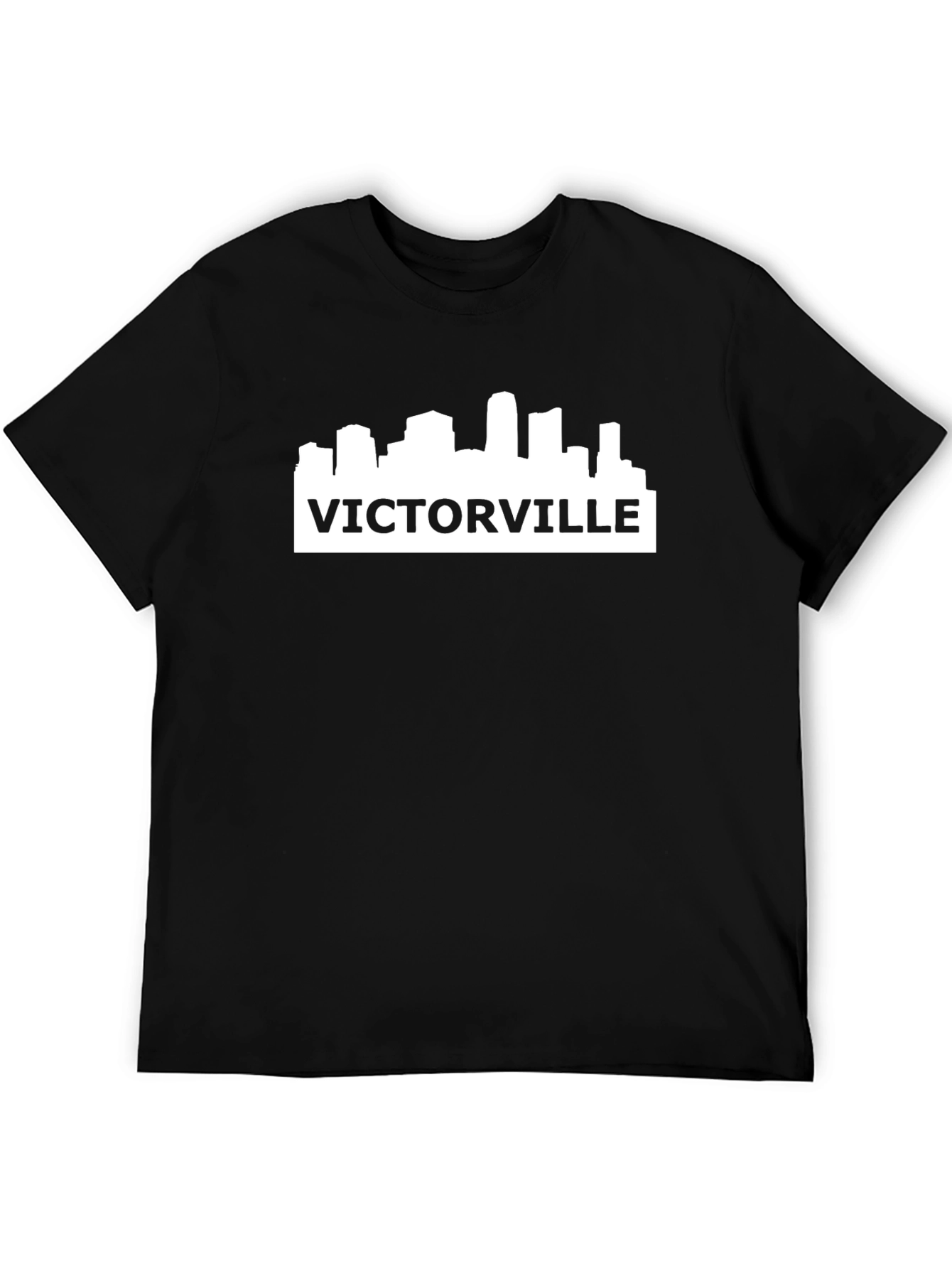 Victorville Cityscape Black T-Shirt