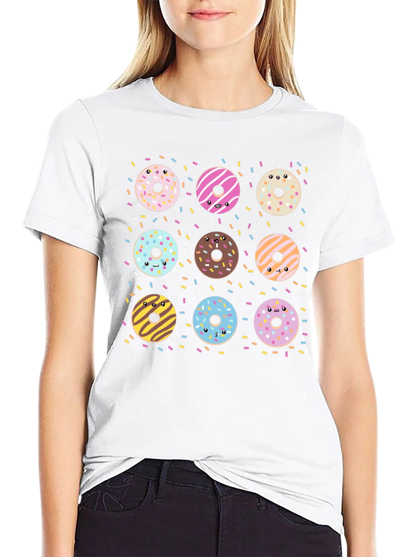 Donut Delight Tee - Fun Graphic Print T-Shirt