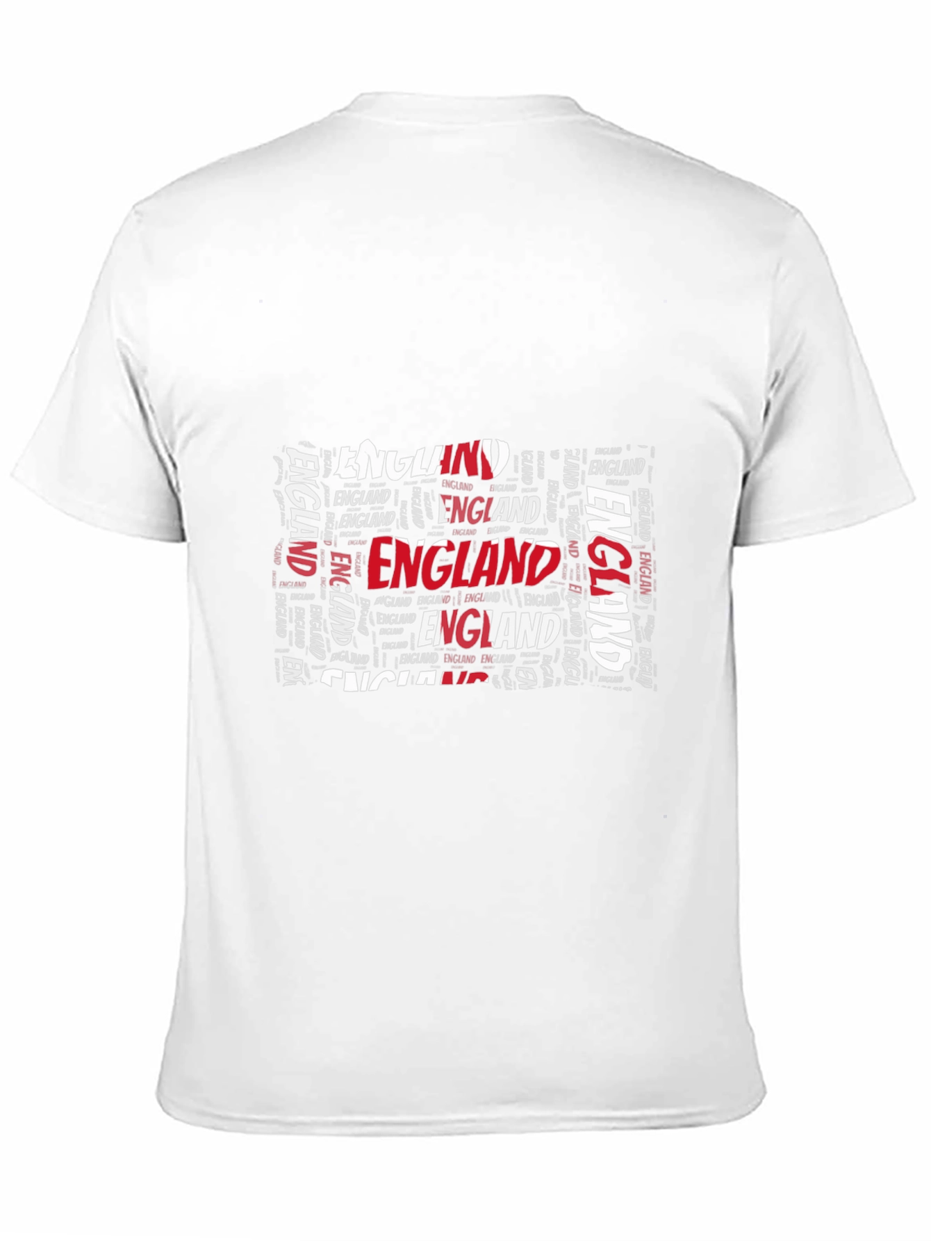 England Word Art Graphic Black T-Shirt