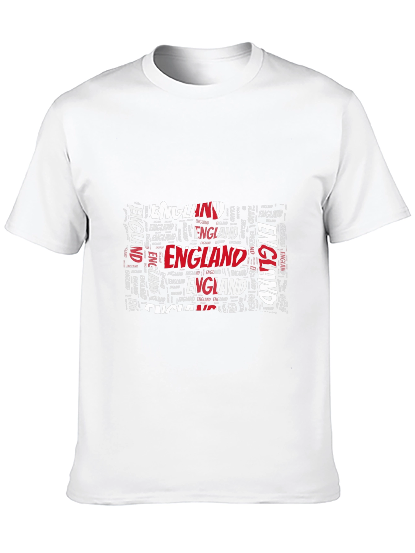 England Word Art Graphic Black T-Shirt
