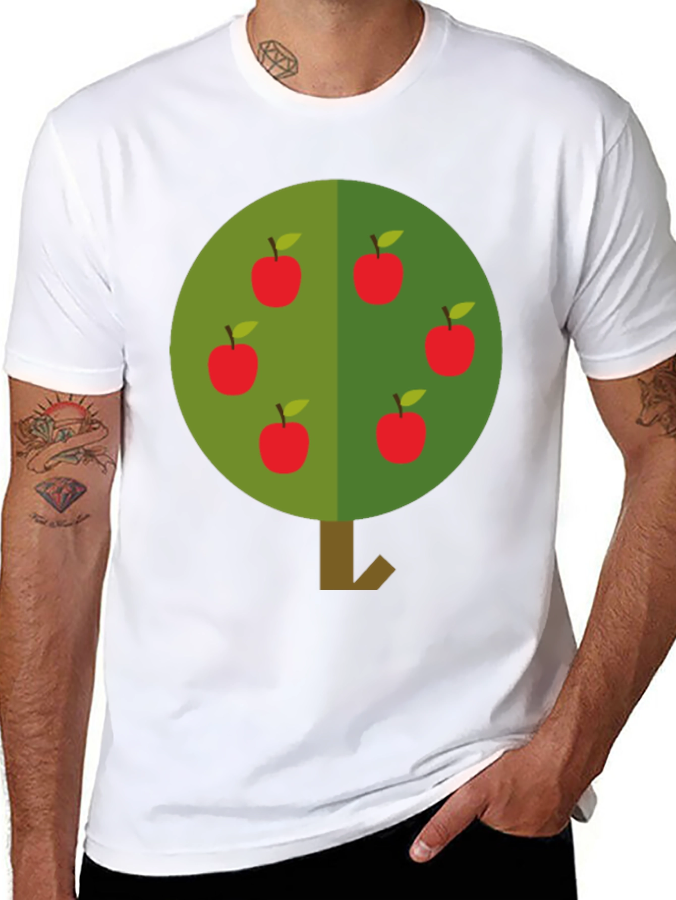 Apple Tree Graphic T-Shirt - Casual Style