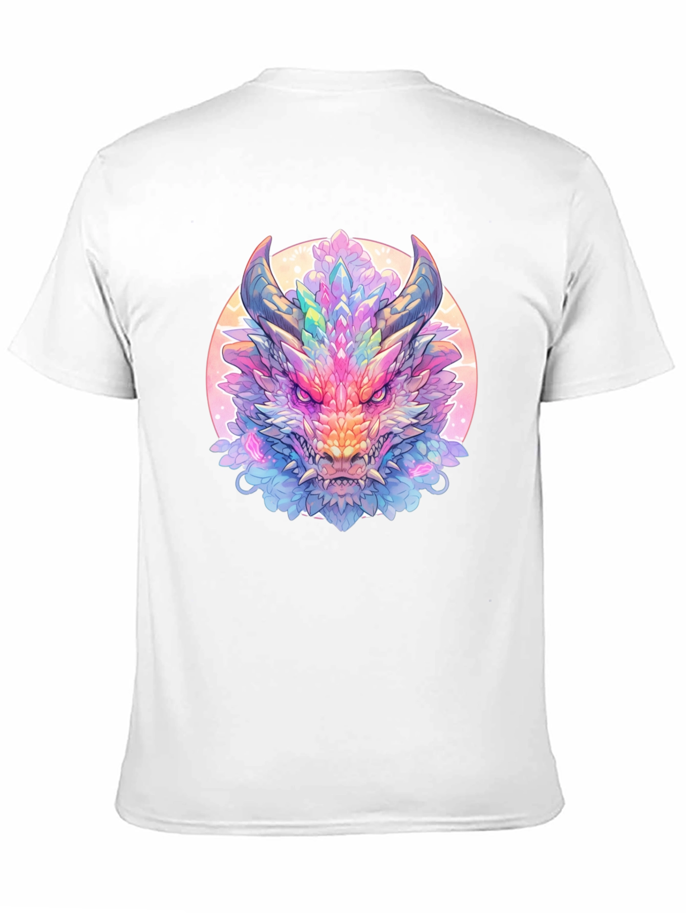 Crystal Dragon Graphic Tee - Fantasy Art Shirt
