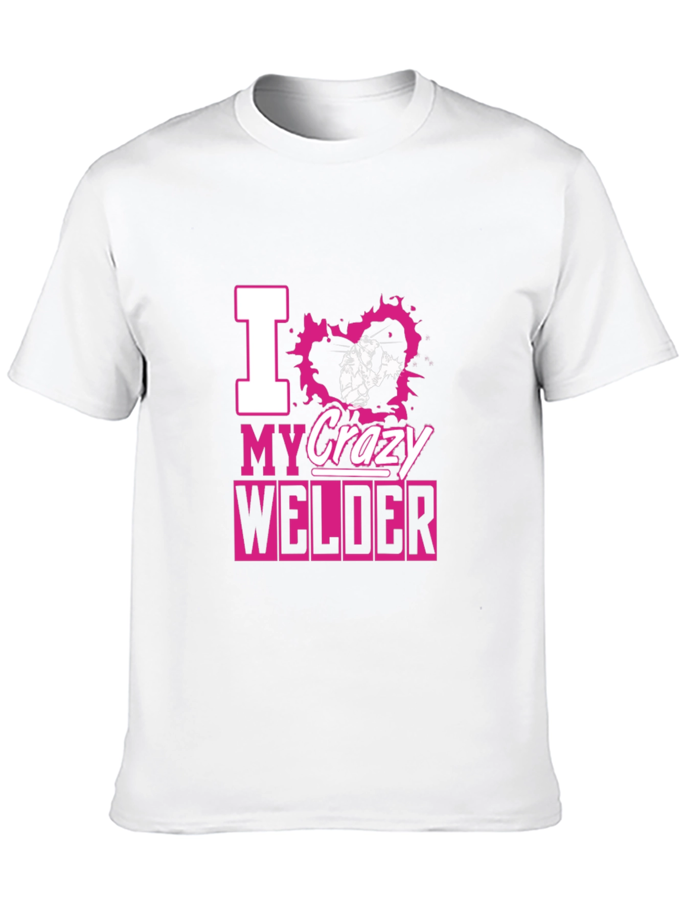 I Love My Crazy Welder Black T-Shirt