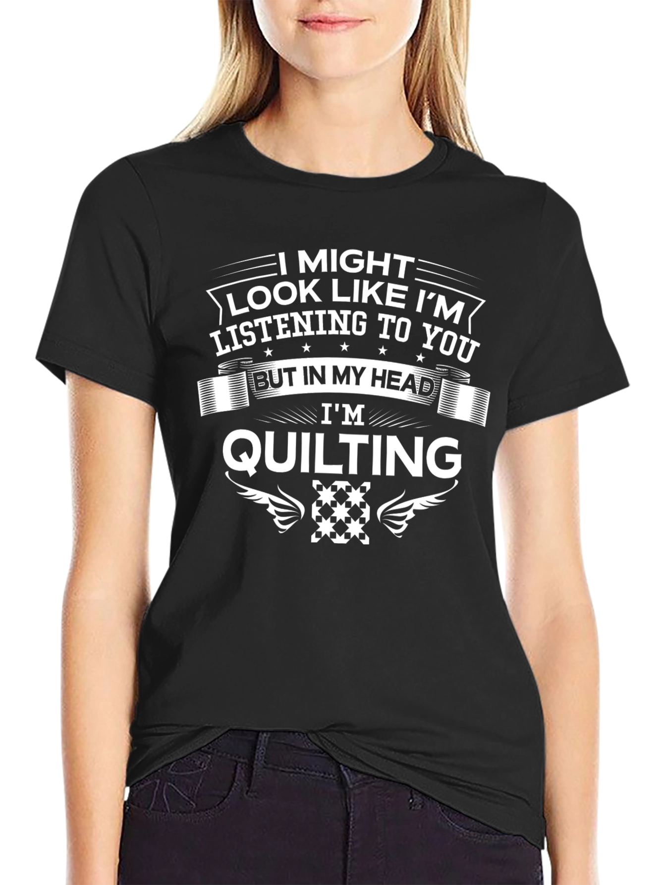 Quilting Mind T-Shirt: Funny Crafting Tee for Quilters