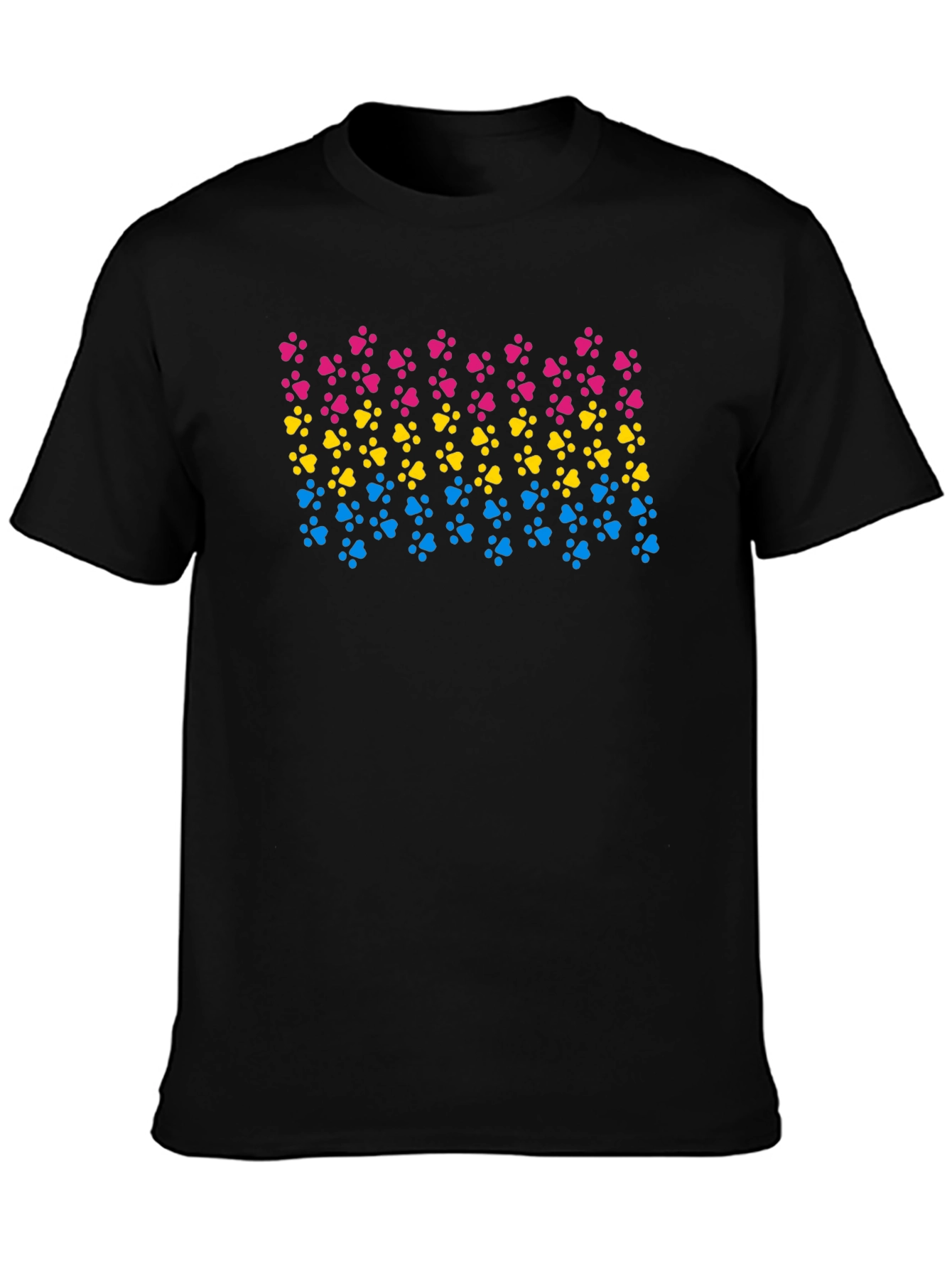 Pansexual Pride Paw Print Pattern Tee