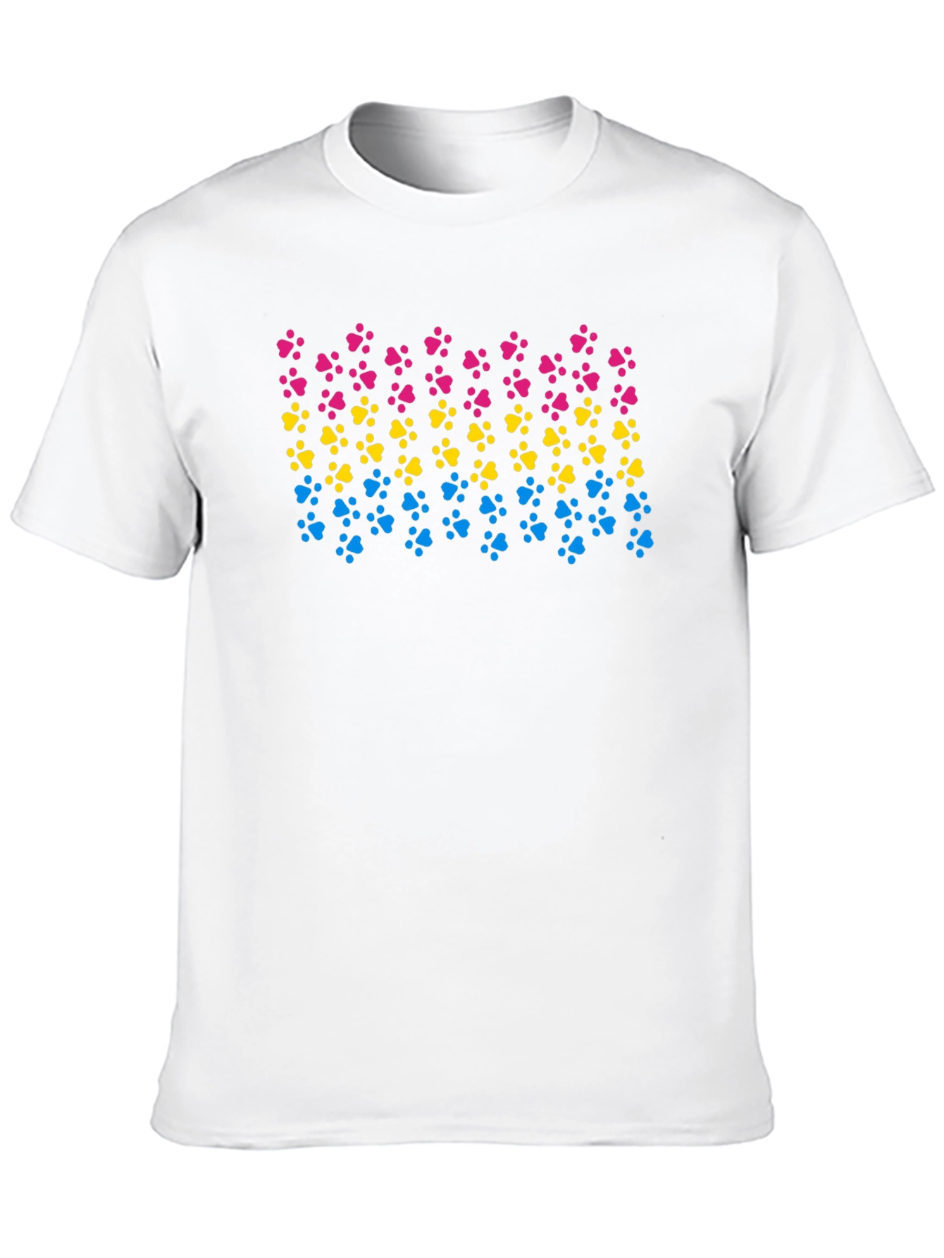 Pansexual Pride Paw Print Pattern Tee