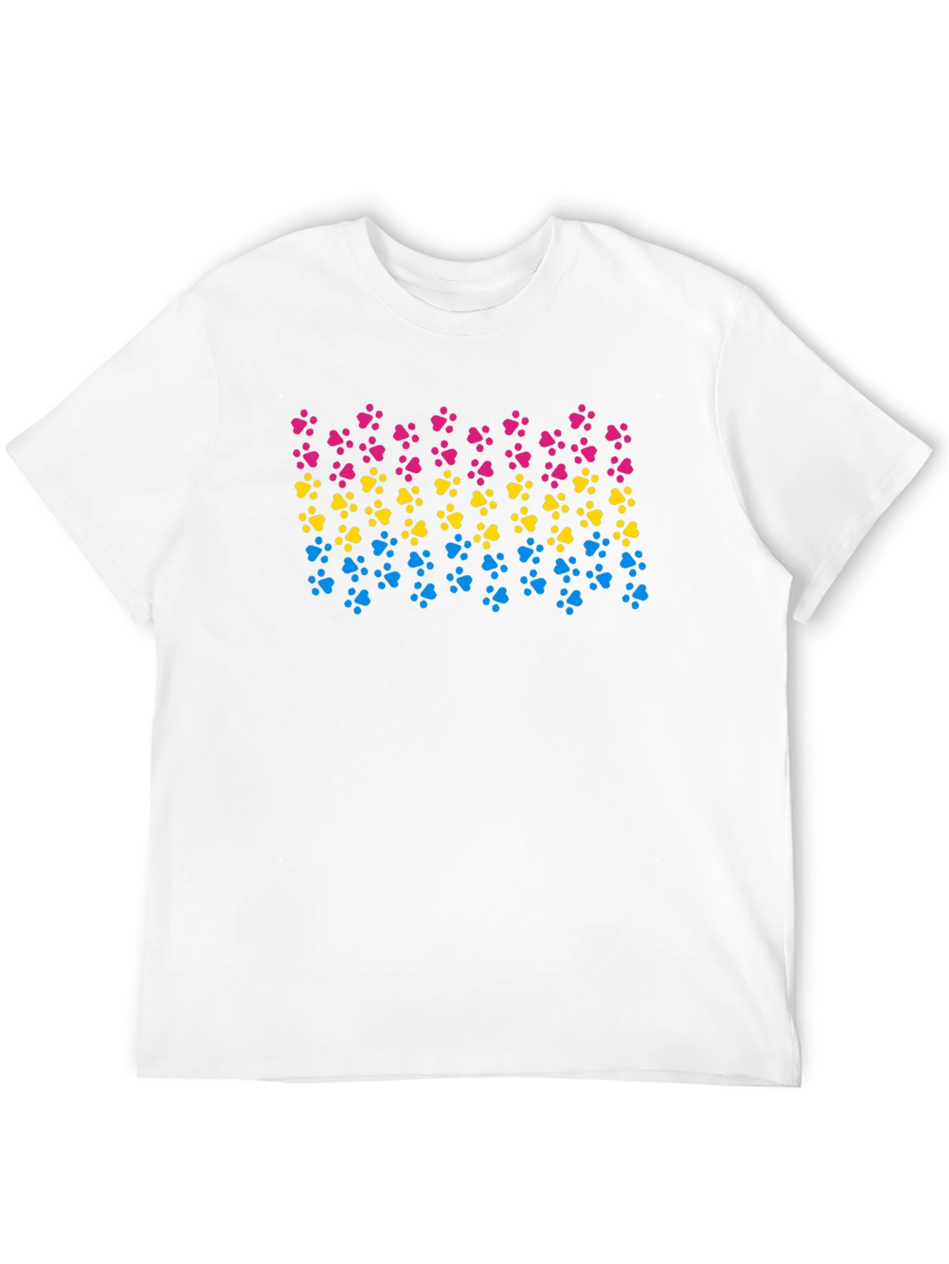 Pansexual Pride Paw Print Pattern Tee