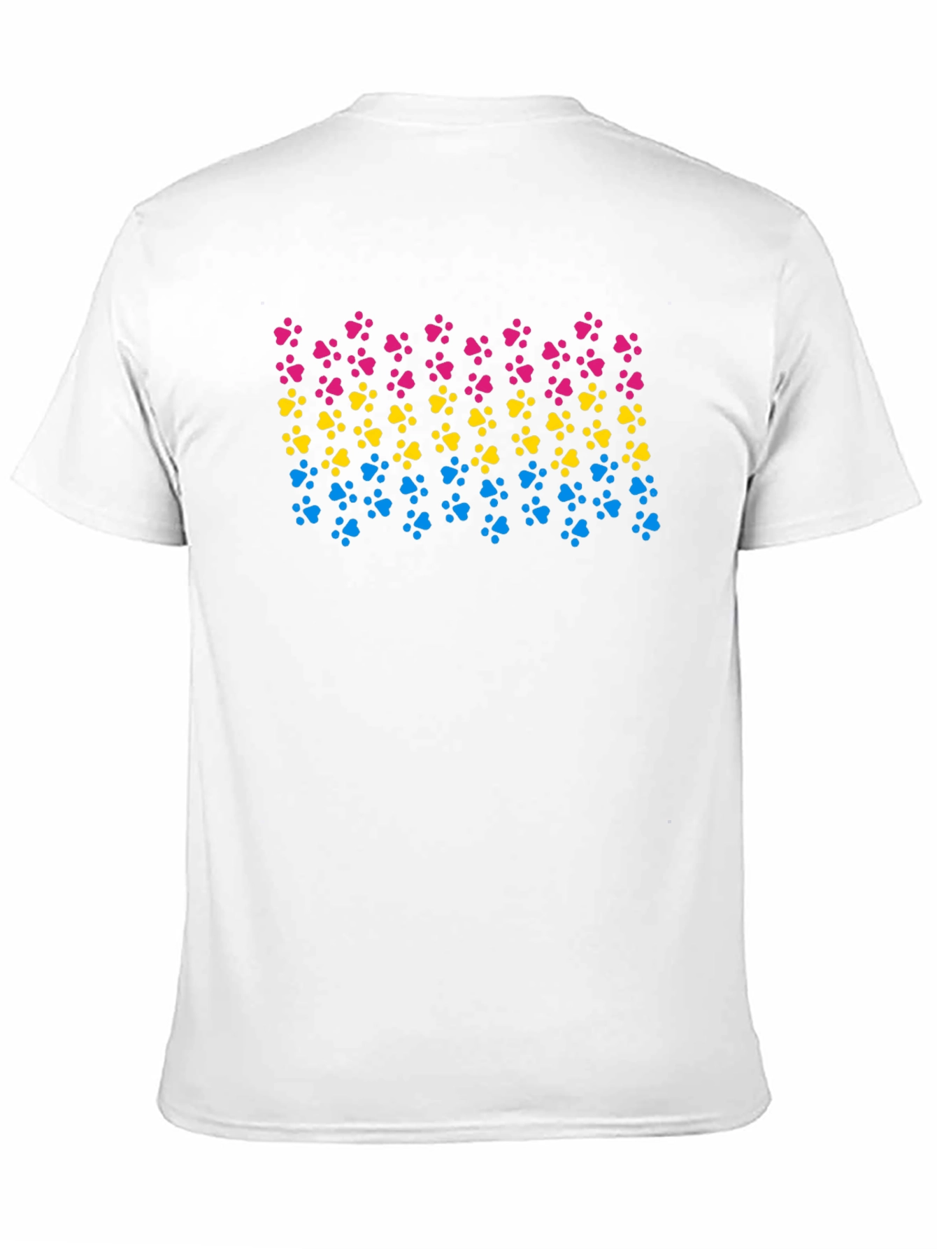 Pansexual Pride Paw Print Pattern Tee