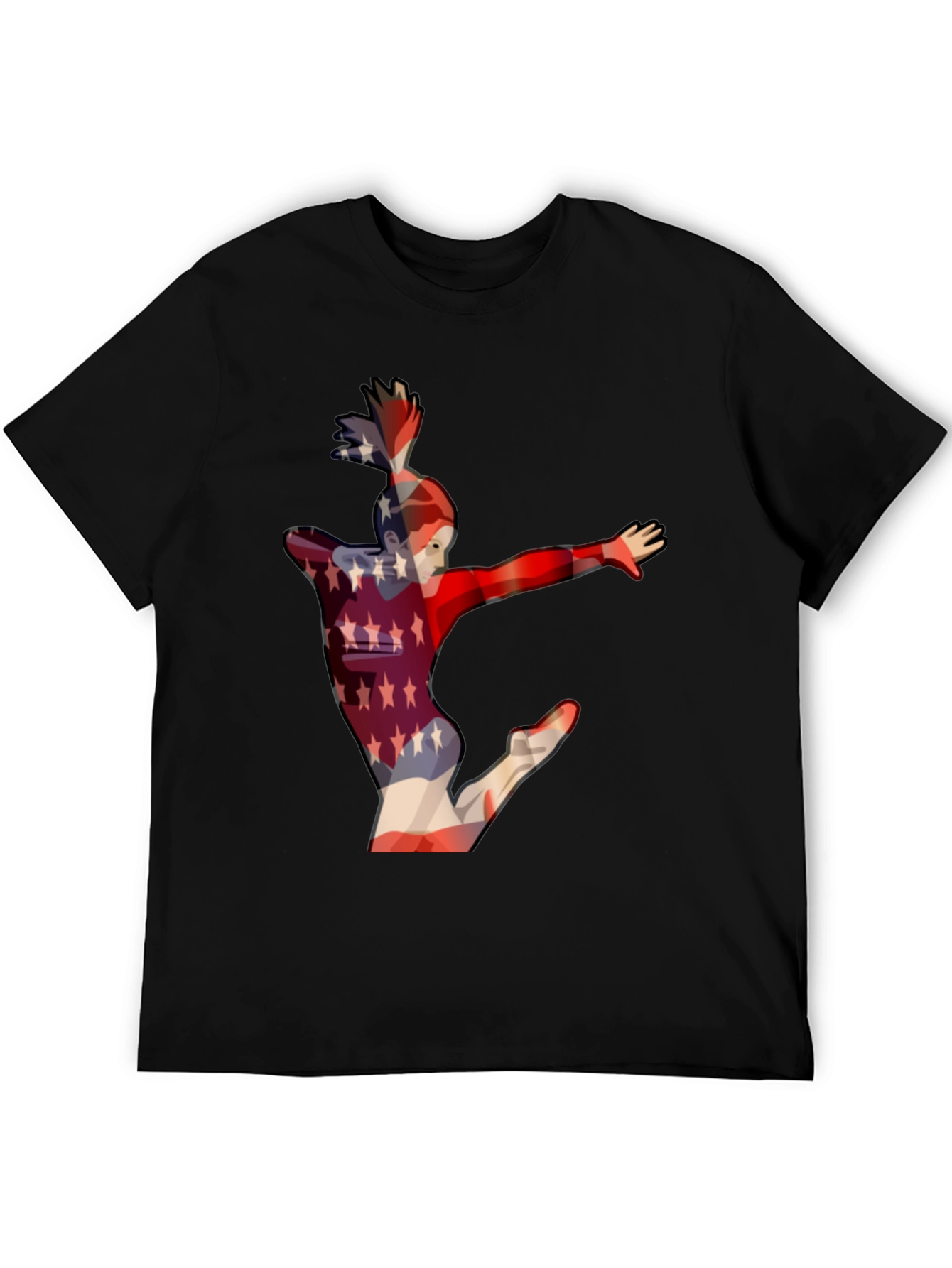 Gymnast USA Flag Graphic Tee