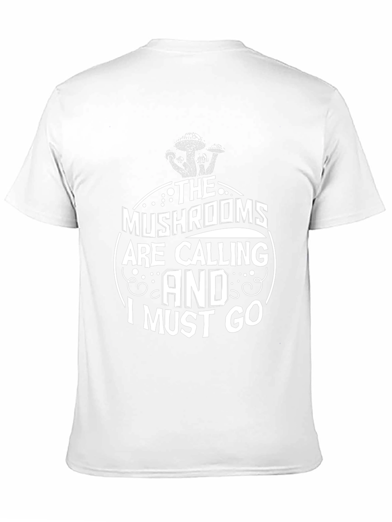 Mushrooms are Calling Graphic Tee - Black Cotton T-Shirt