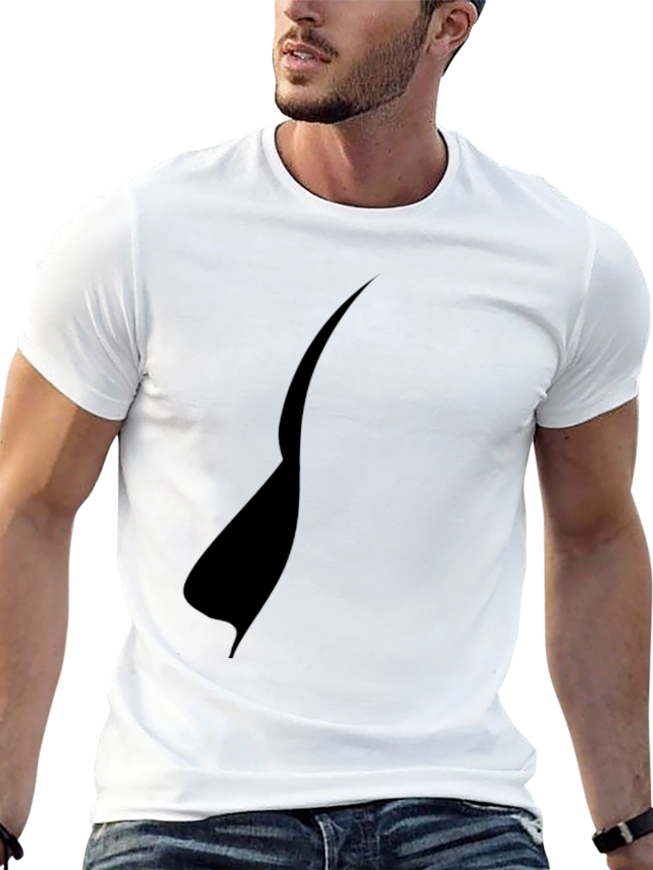 Mens Graphic Black T-Shirt - Mystery Design