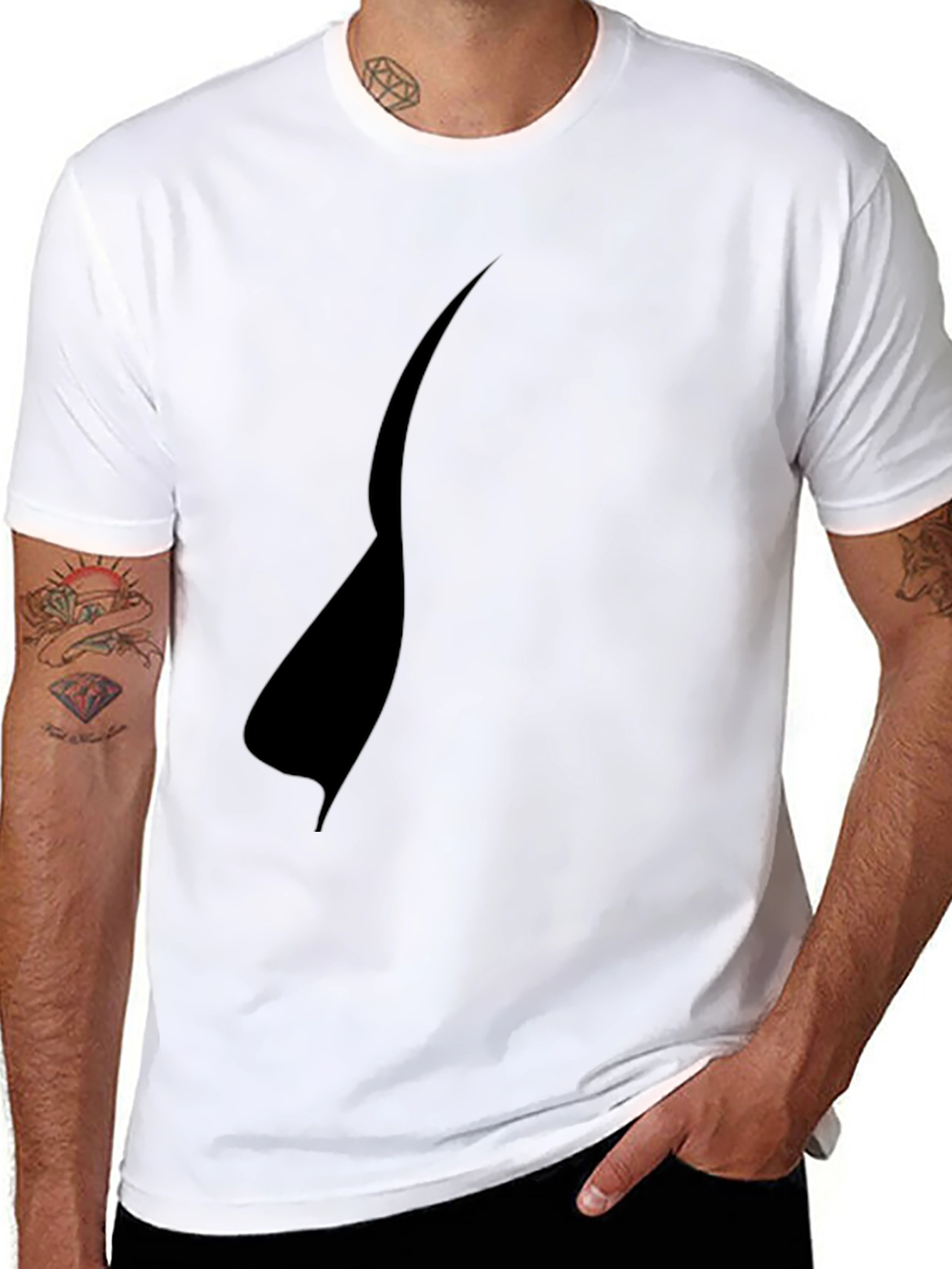 Mens Graphic Black T-Shirt - Mystery Design
