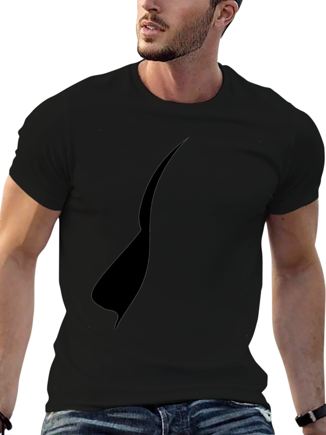 Mens Graphic Black T-Shirt - Mystery Design