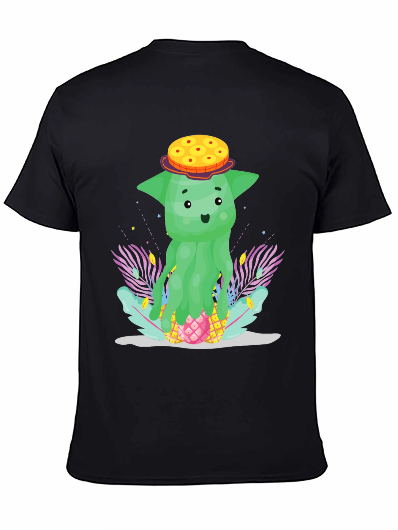 Funky Pineapple Head T-Shirt - Tropical Cartoon Tee