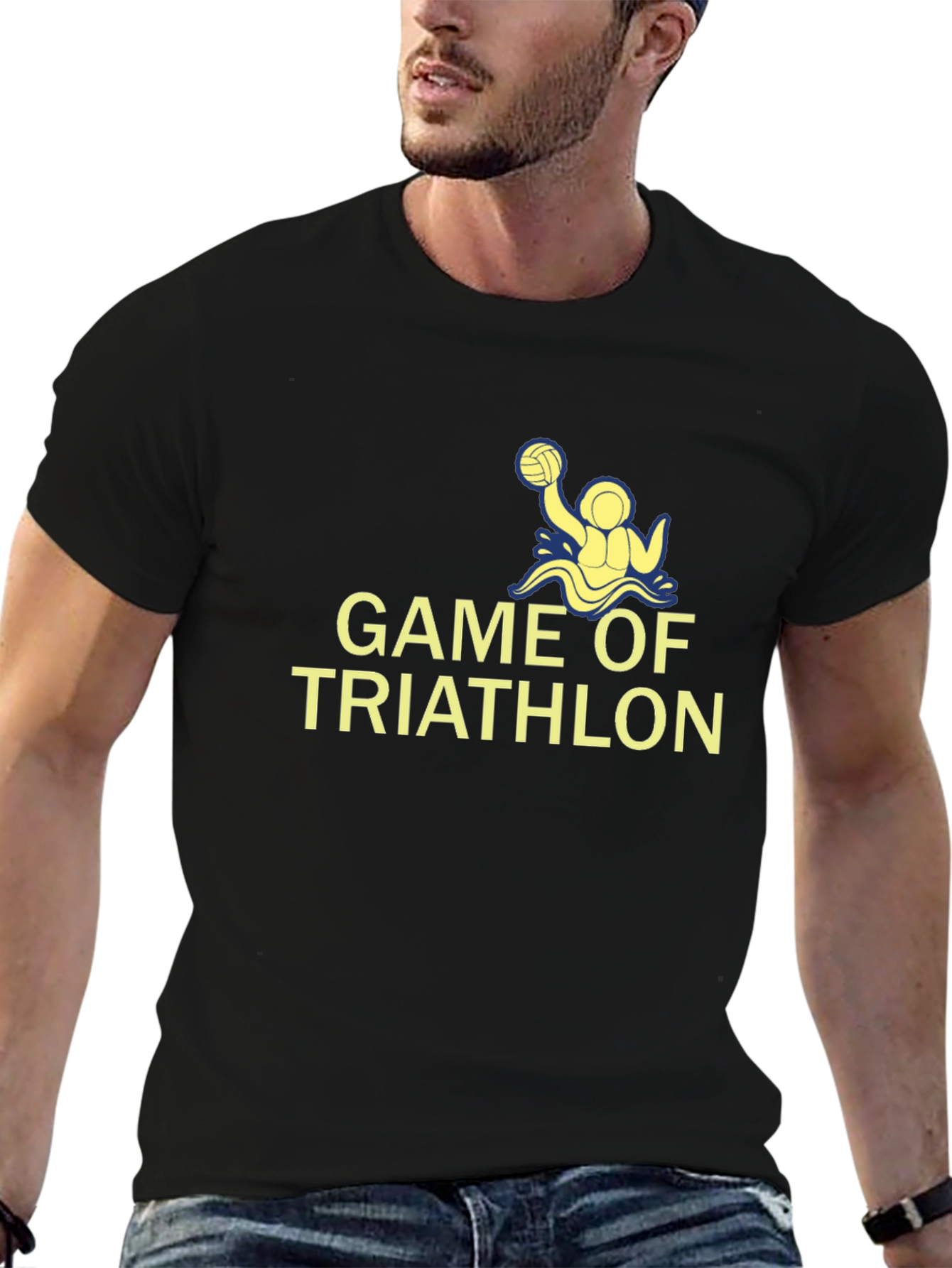 Game Of Triathlon Black T-Shirt