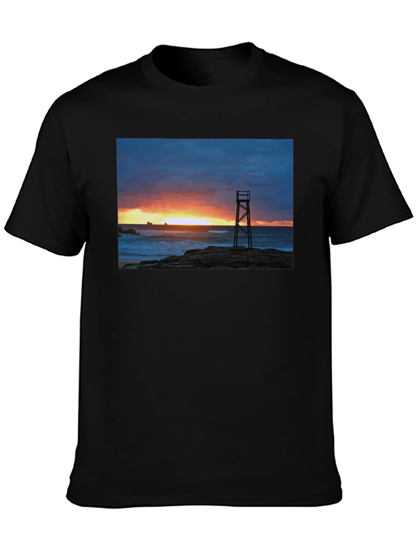 Sunset Lifeguard Tower Graphic Tee