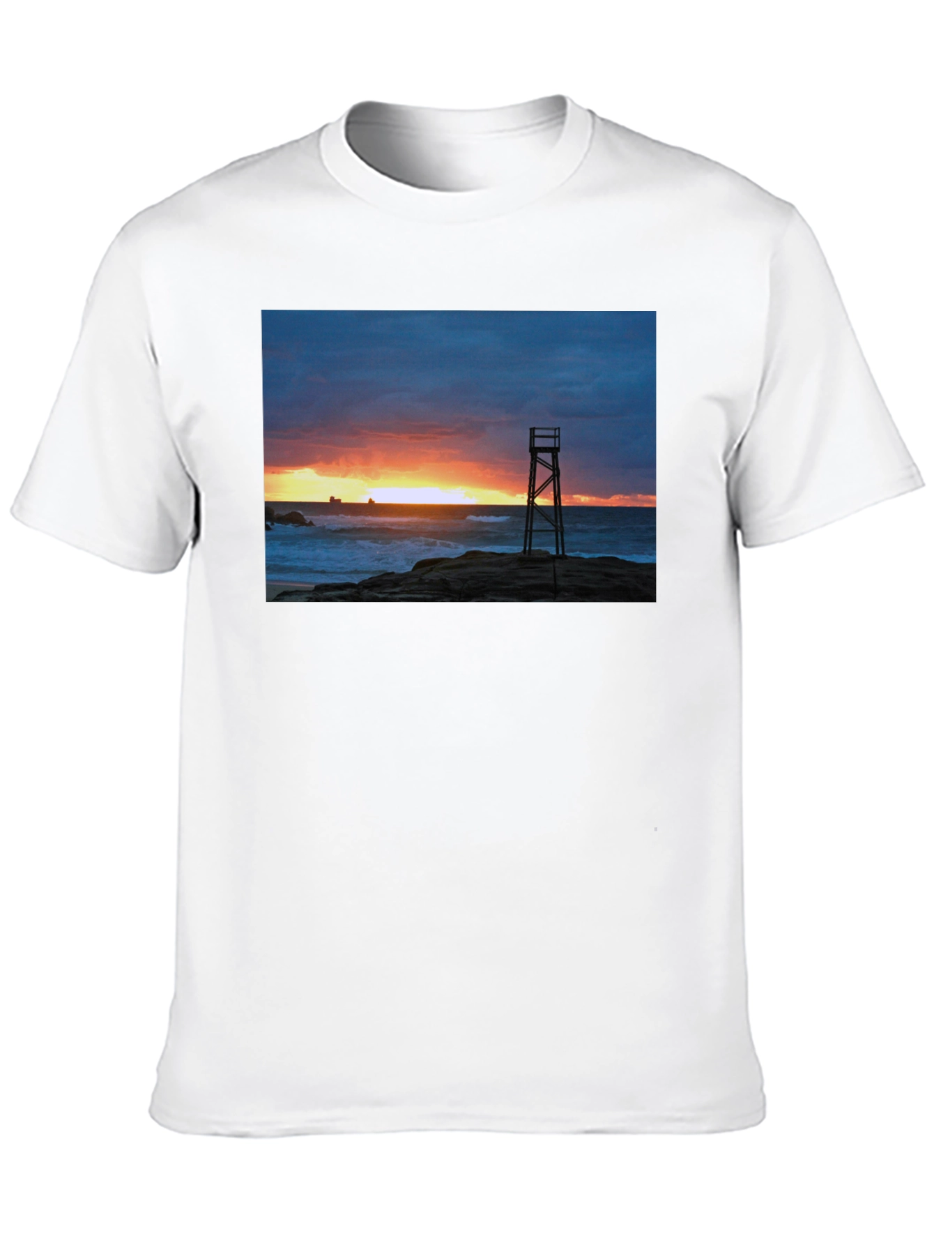 Sunset Lifeguard Tower Graphic Tee