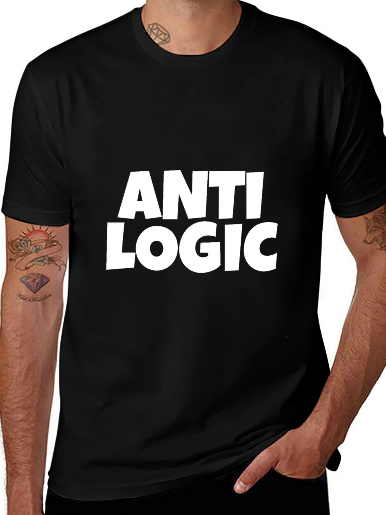 Anti Logic Statement T-Shirt - Black