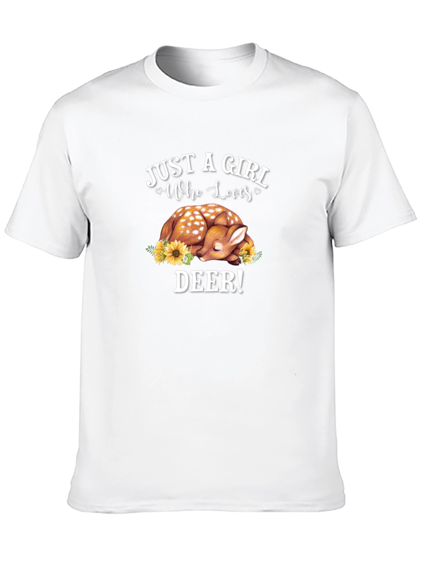 Just a Girl Who Loves Deer Graphic T-Shirt