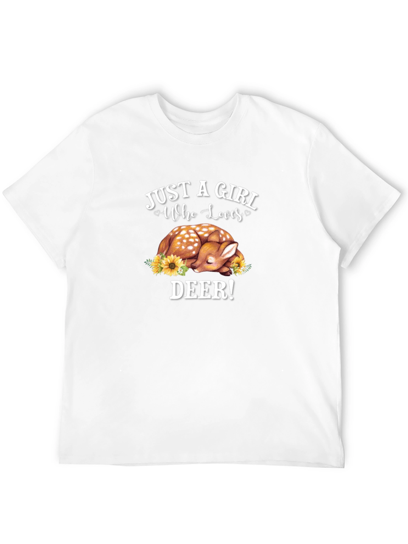 Just a Girl Who Loves Deer Graphic T-Shirt