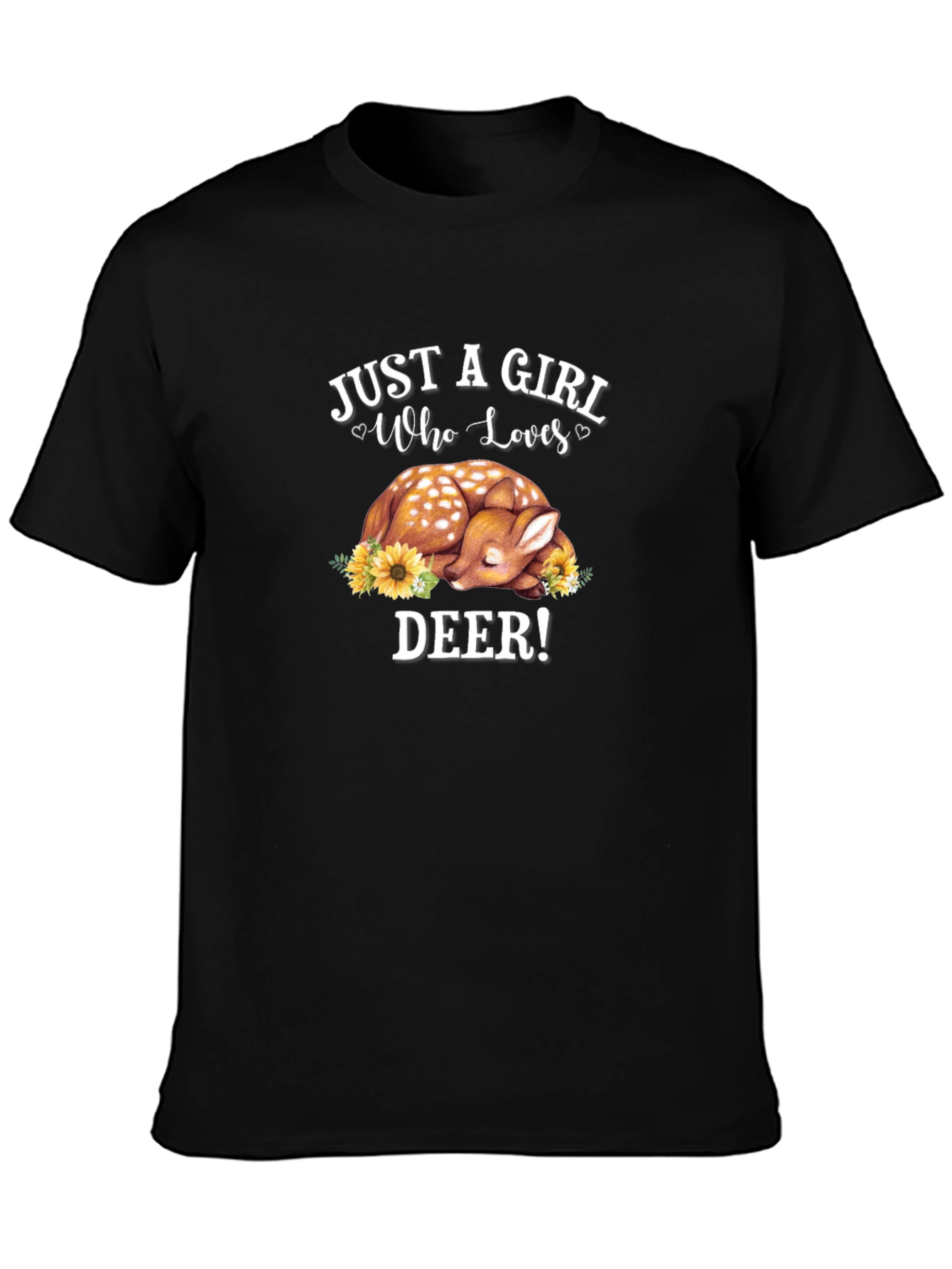 Just a Girl Who Loves Deer Graphic T-Shirt